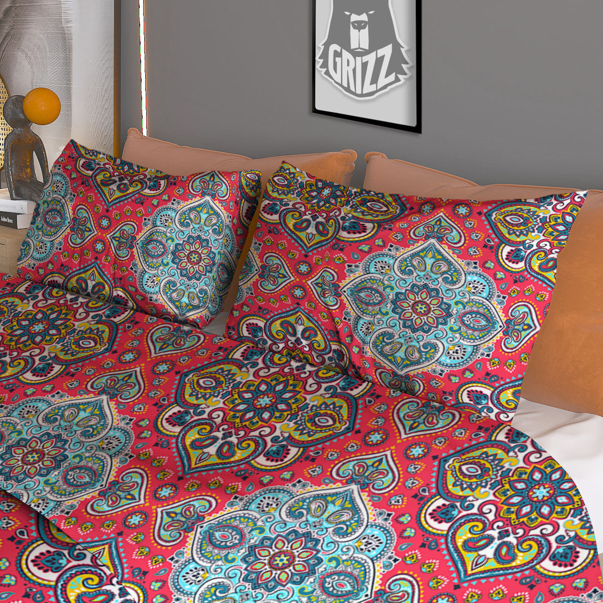 Mandala Floral Paisley Print Duvet Cover Bedding Set