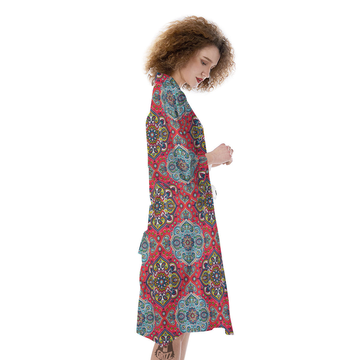 Mandala Floral Paisley Print Kimono-grizzshop