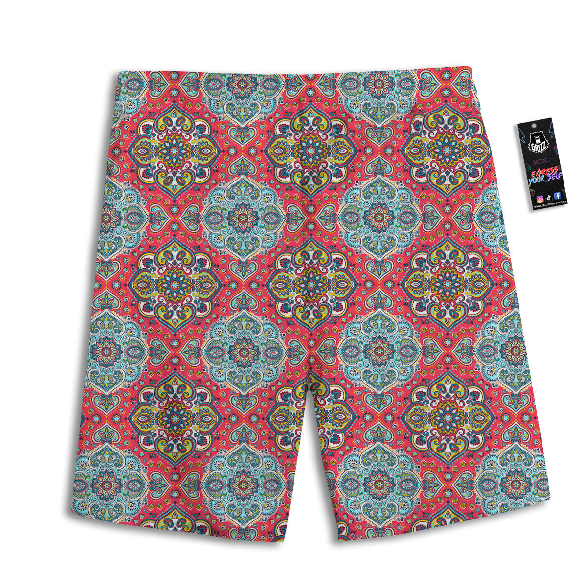 Orange Butterfly Monarch Print Pattern Men's Athletic Shorts