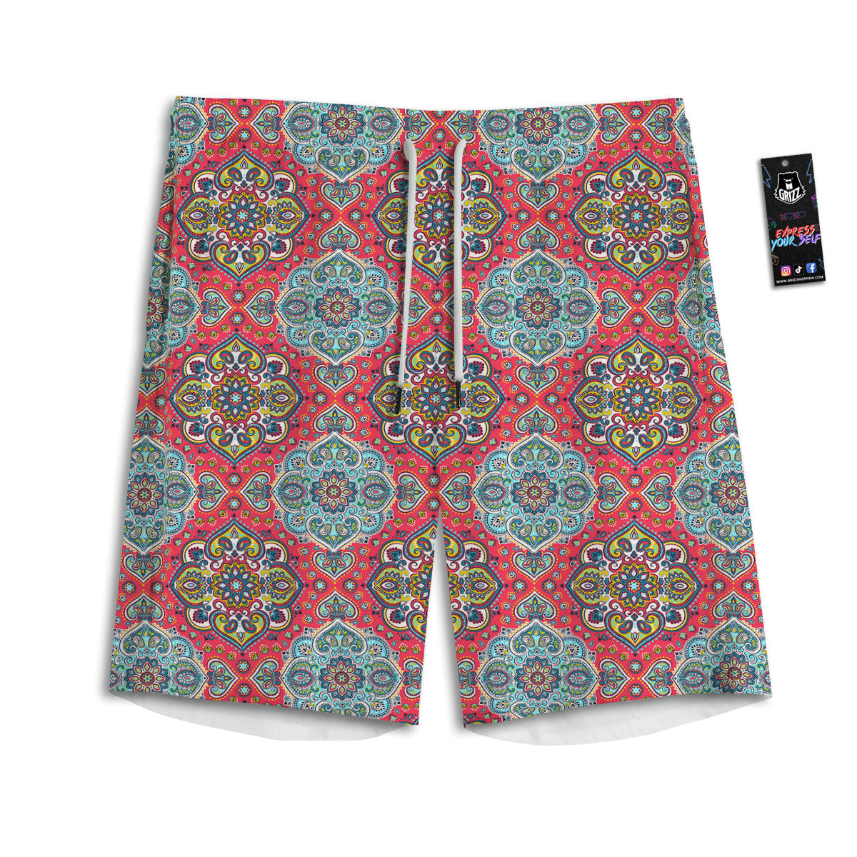 Orange Butterfly Monarch Print Pattern Men's Athletic Shorts
