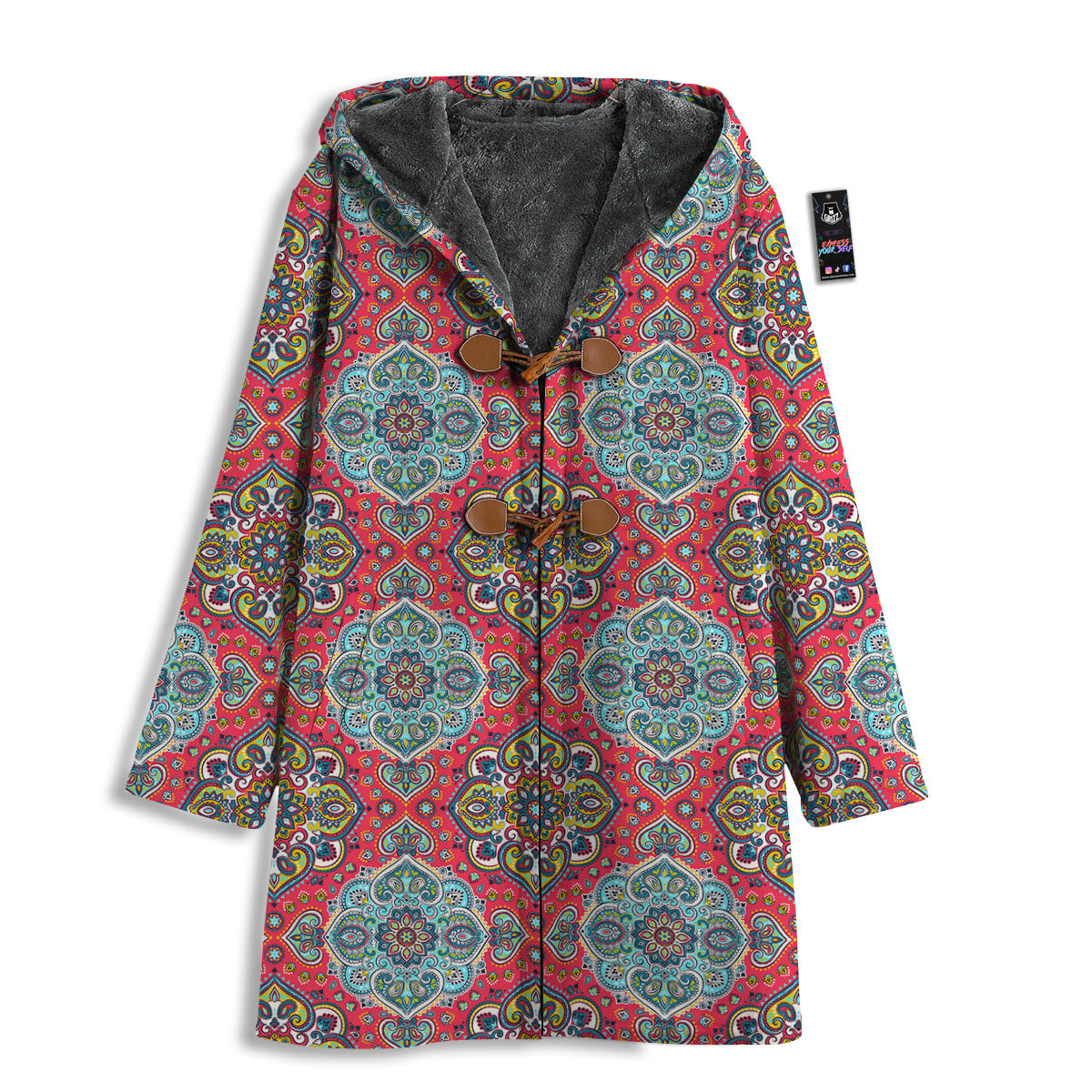 Mandala Floral Paisley Print Men's Windbreaker Jacket-grizzshop