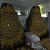 Mandala Gold And Black Print Car Seat Covers-grizzshop