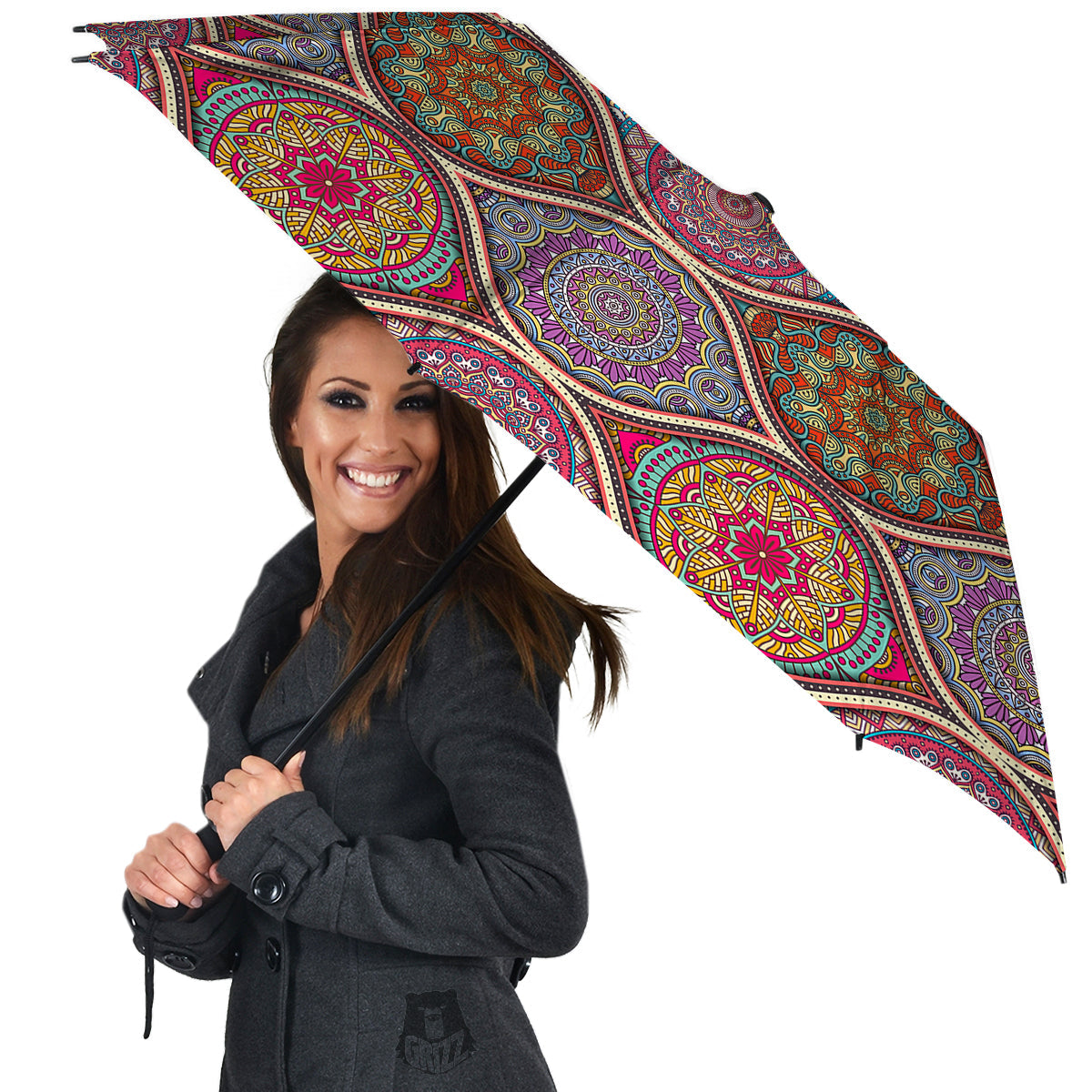 Mandala Indian Vintage Print Pattern Umbrella-grizzshop