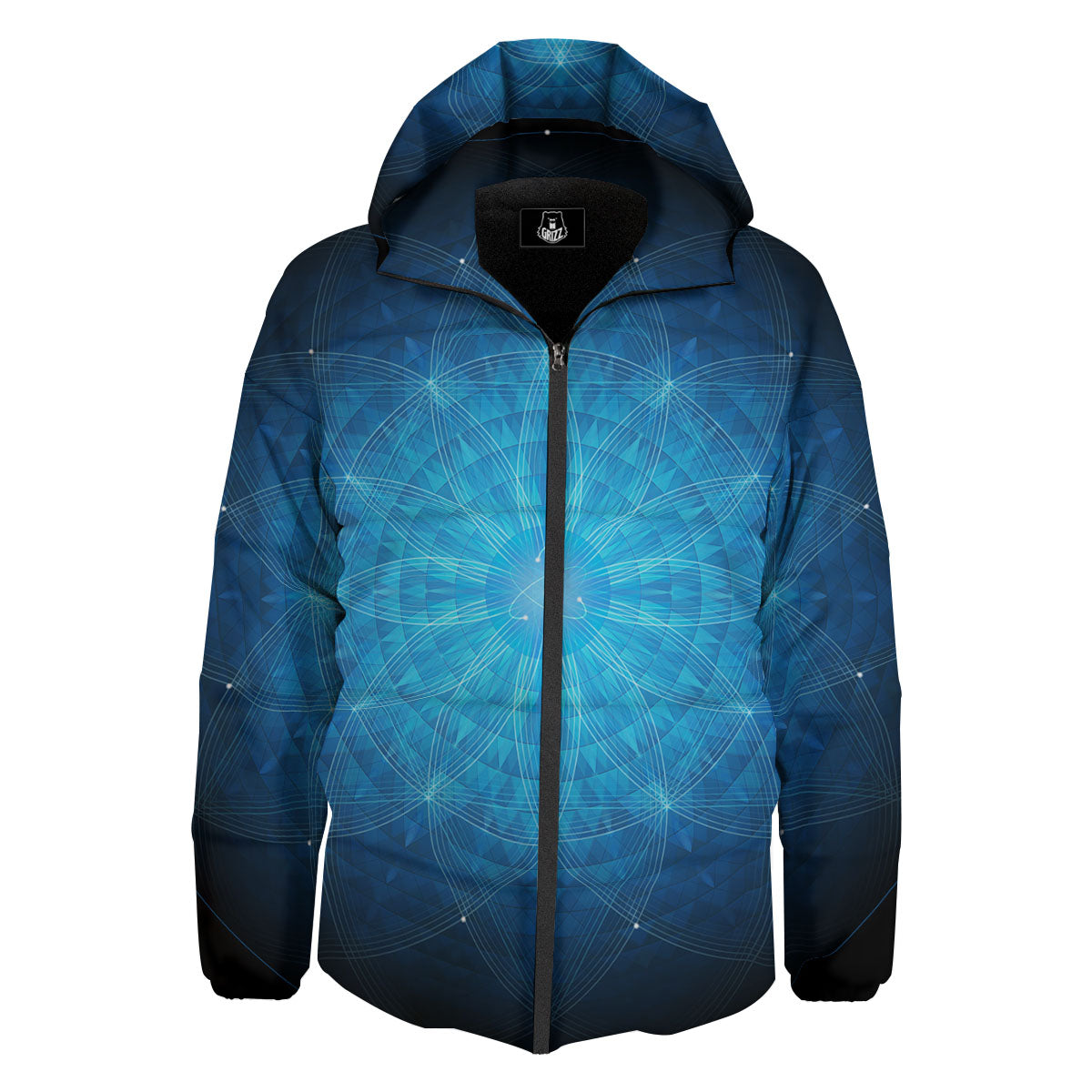 Mandala Light Print Down Jacket-grizzshop