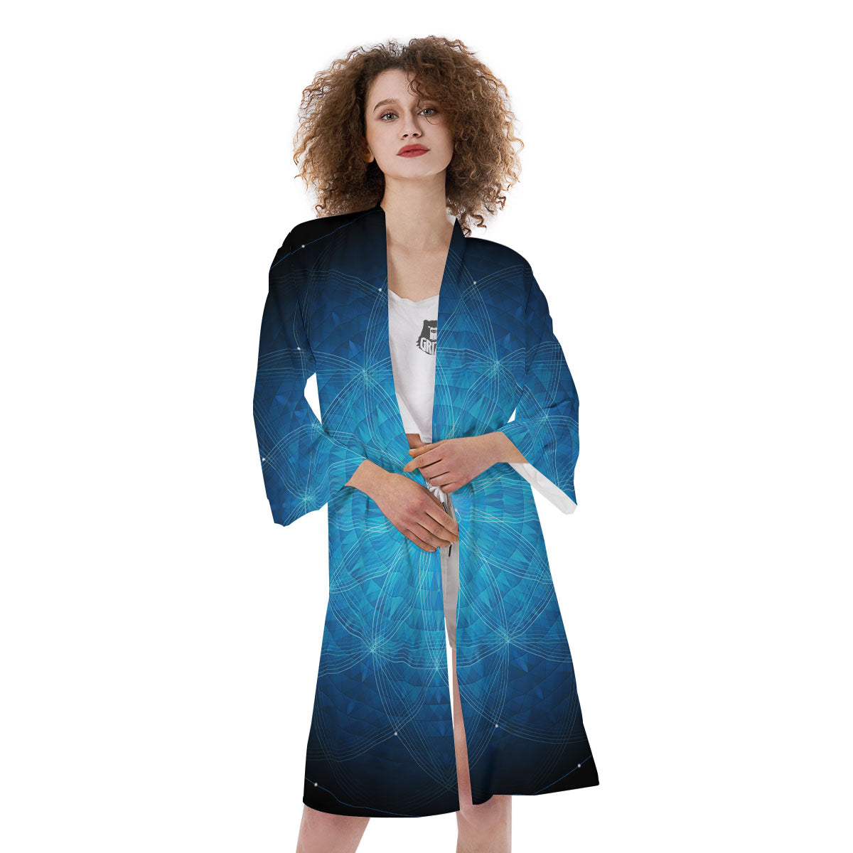 Mandala Light Print Kimono-grizzshop