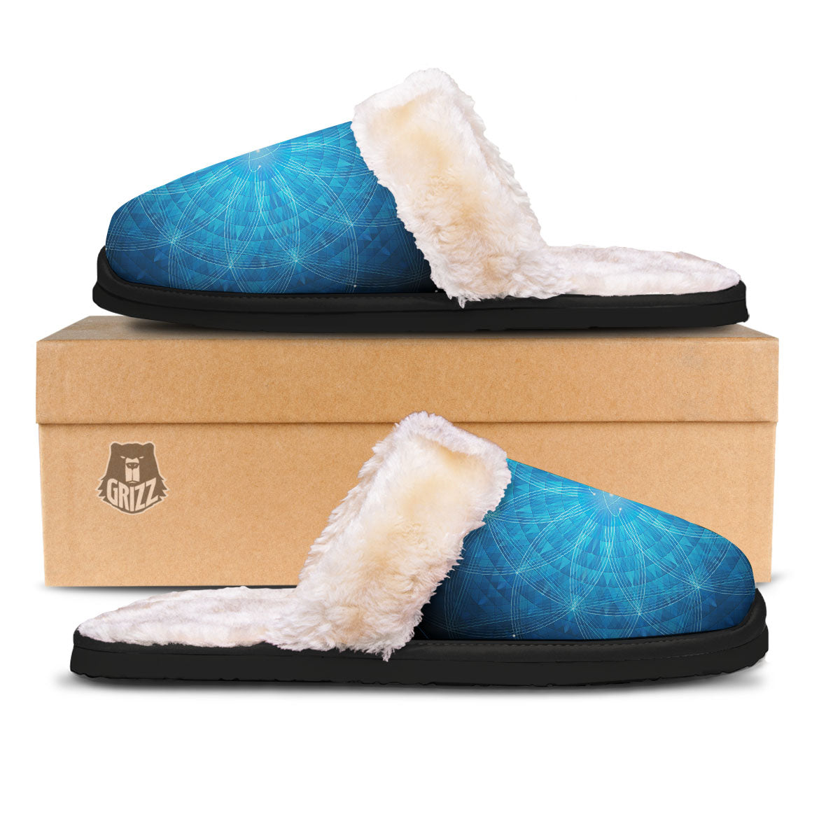 Mandala Light Print Slippers-grizzshop