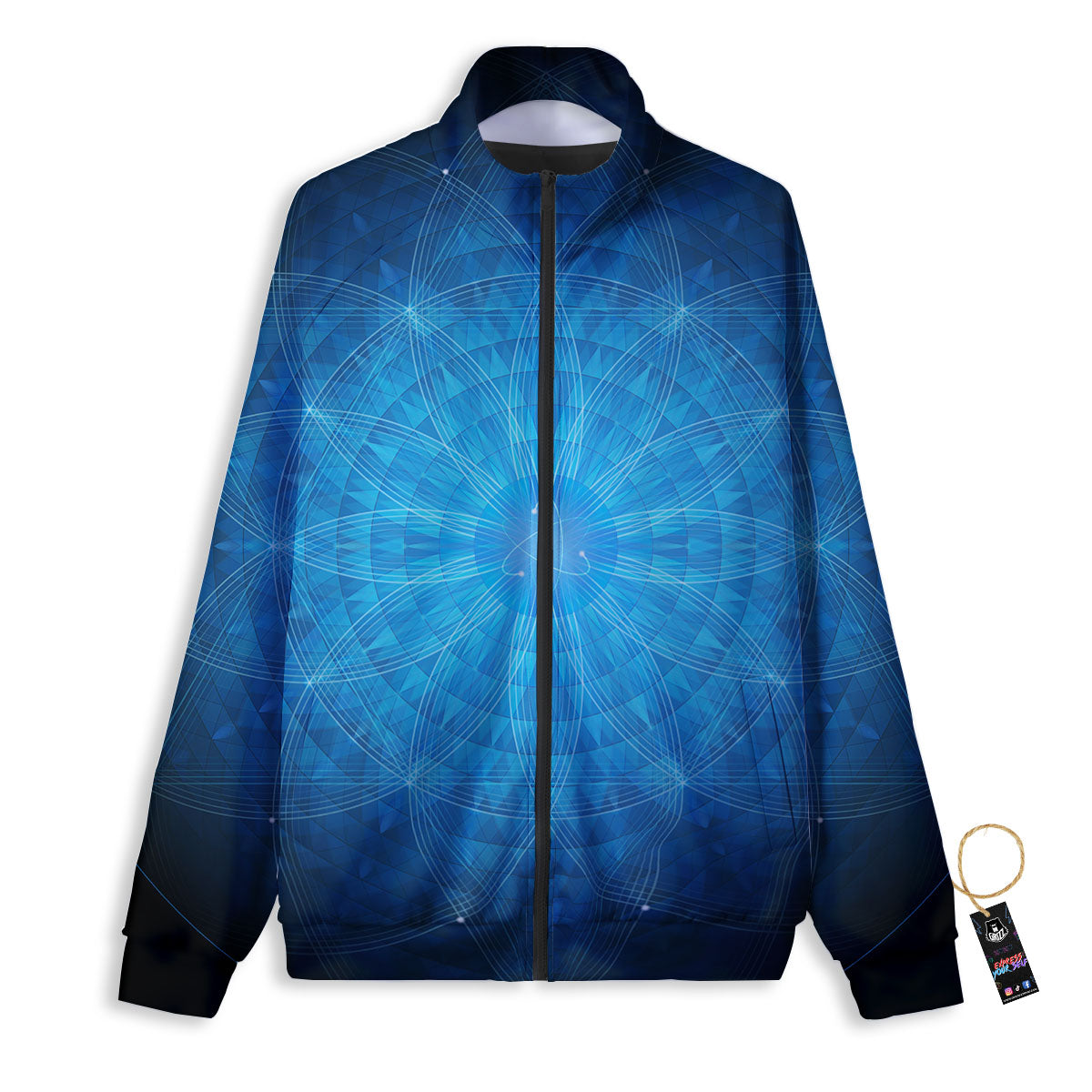 Mandala Light Print Track Jacket-grizzshop
