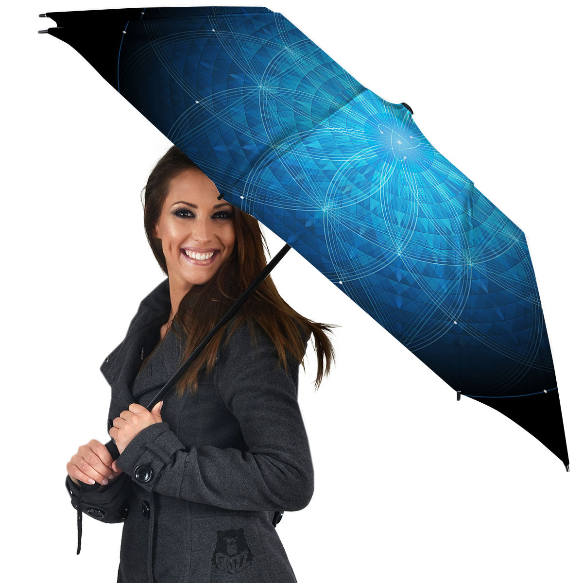 Mandala Light Print Umbrella-grizzshop