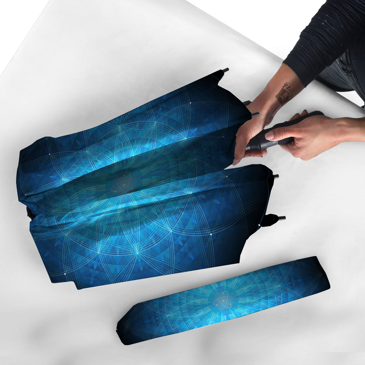 Mandala Light Print Umbrella-grizzshop