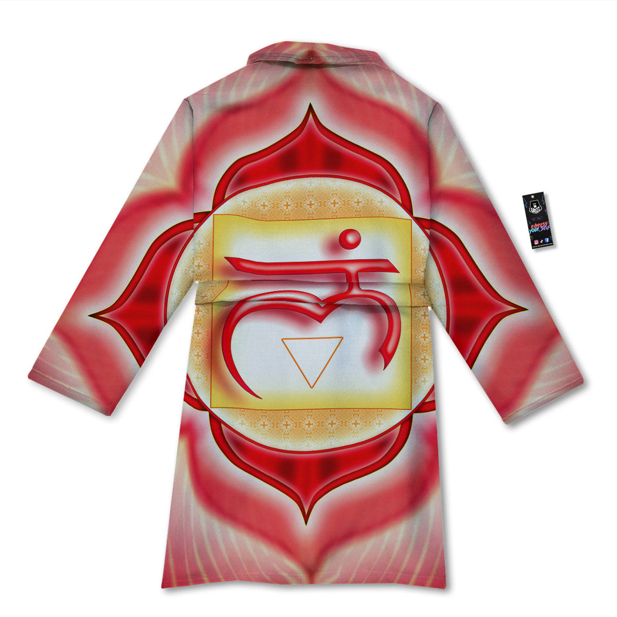 Mandala Muladhara Chakra Print Bathrobe-grizzshop