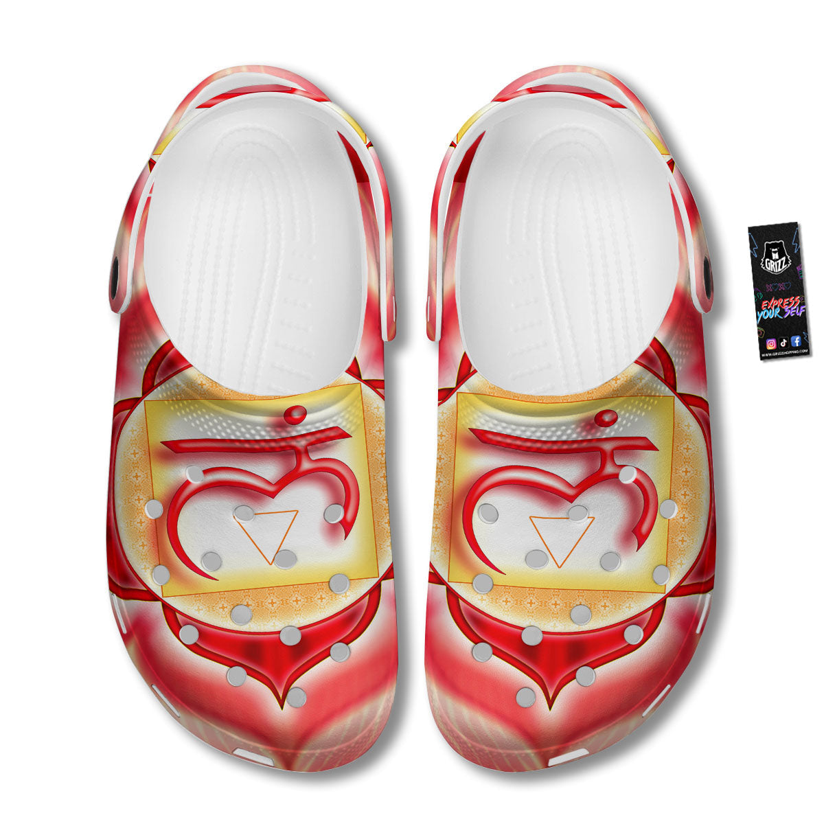 Mandala Muladhara Chakra Print Clog-grizzshop