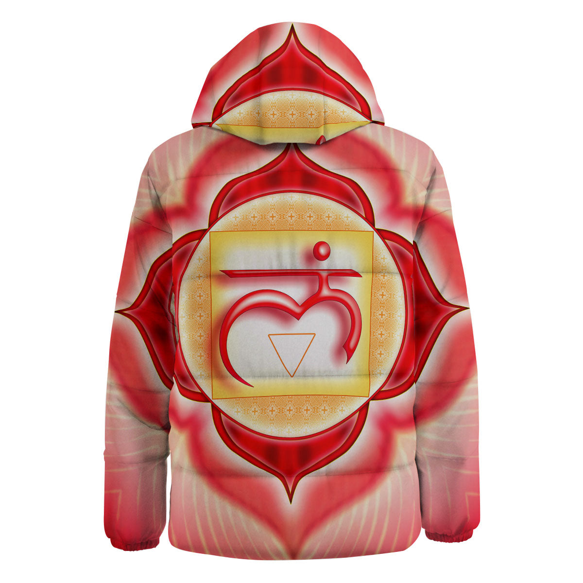 Mandala Muladhara Chakra Print Down Jacket-grizzshop