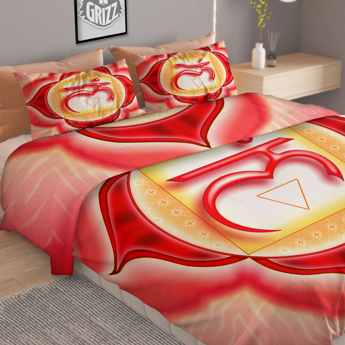 Mandala Muladhara Chakra Print Duvet Cover Bedding Set