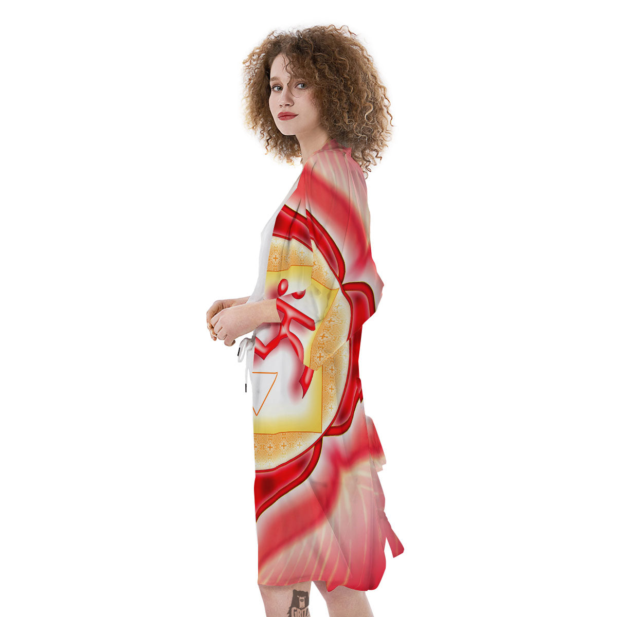 Mandala Muladhara Chakra Print Kimono-grizzshop