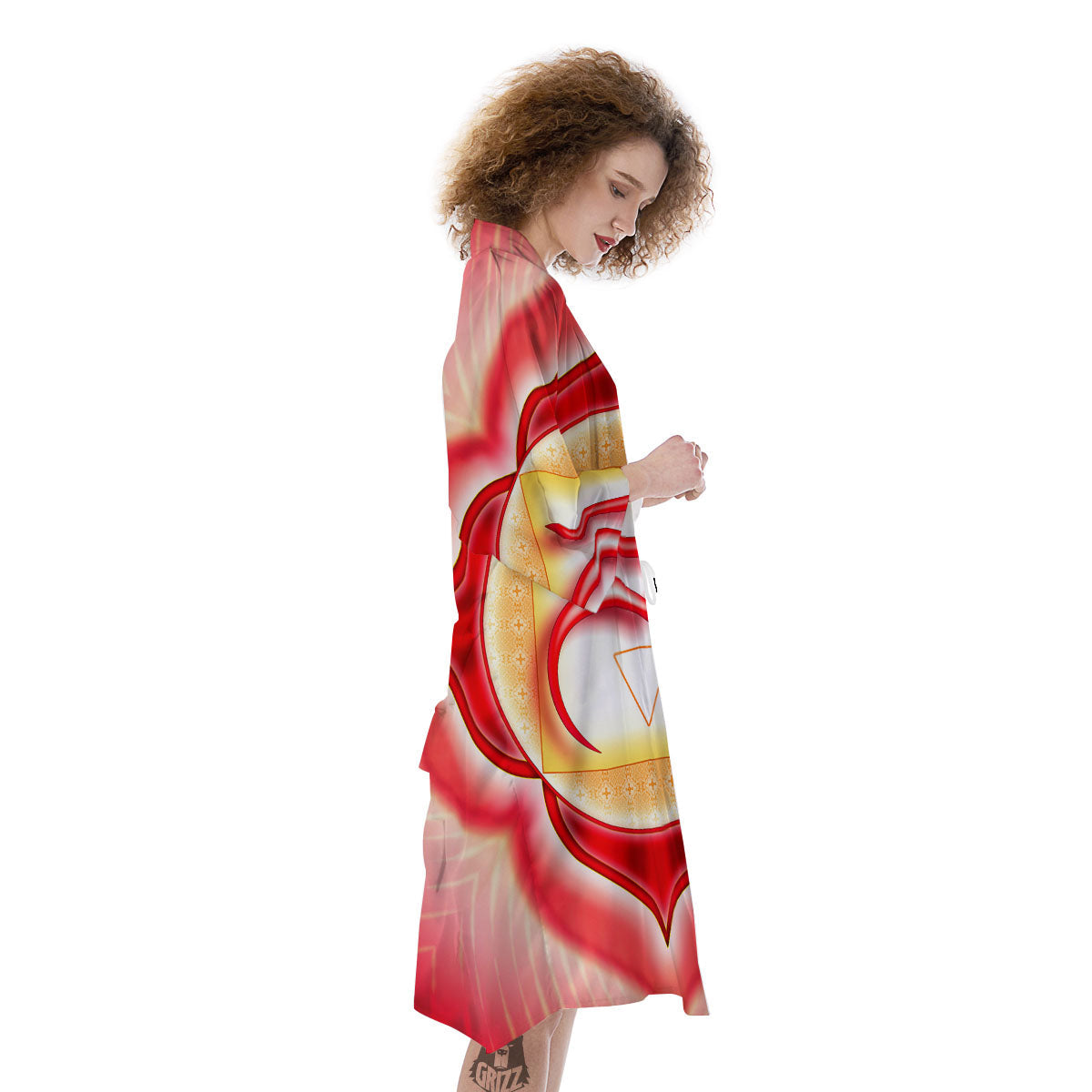 Mandala Muladhara Chakra Print Kimono-grizzshop