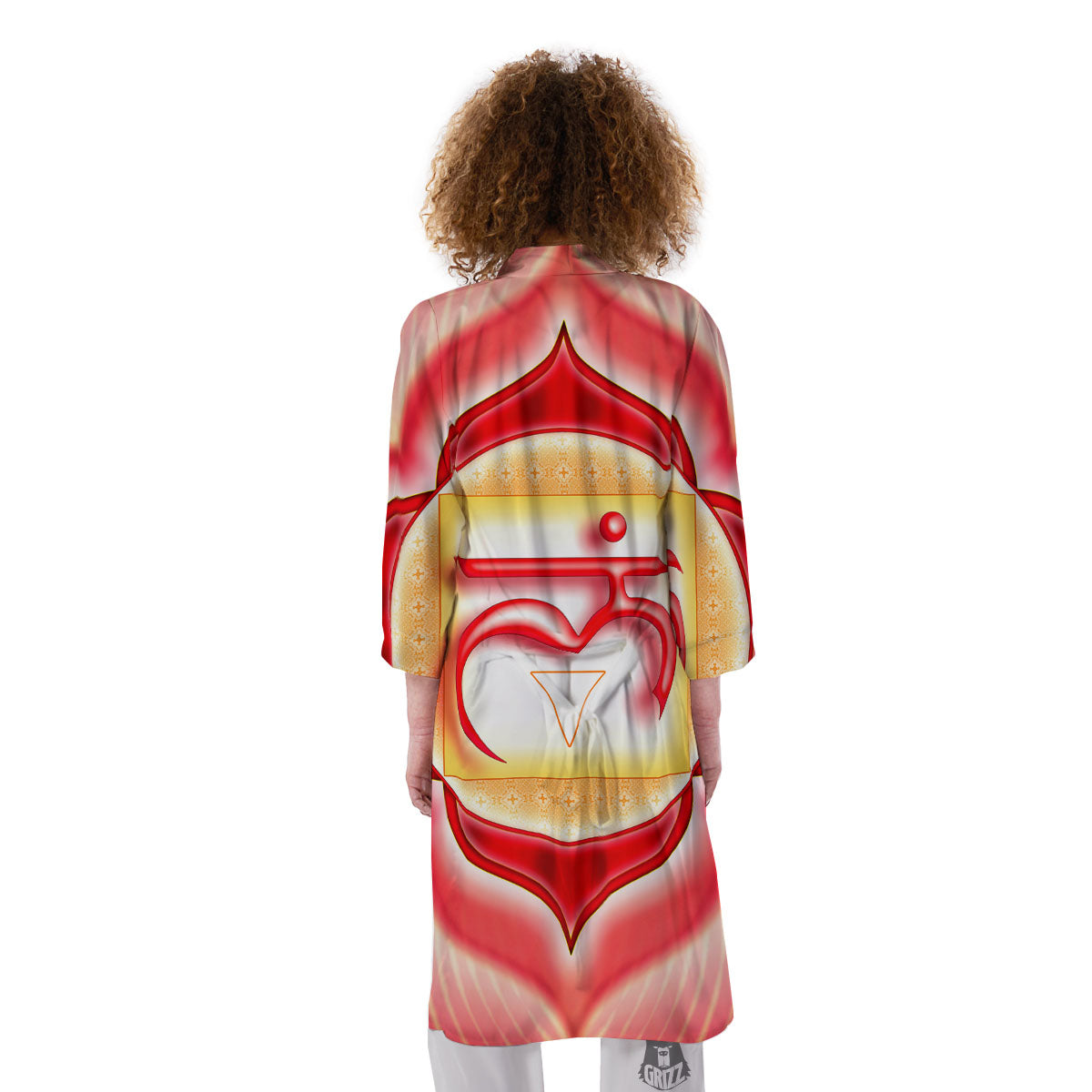 Mandala Muladhara Chakra Print Kimono-grizzshop
