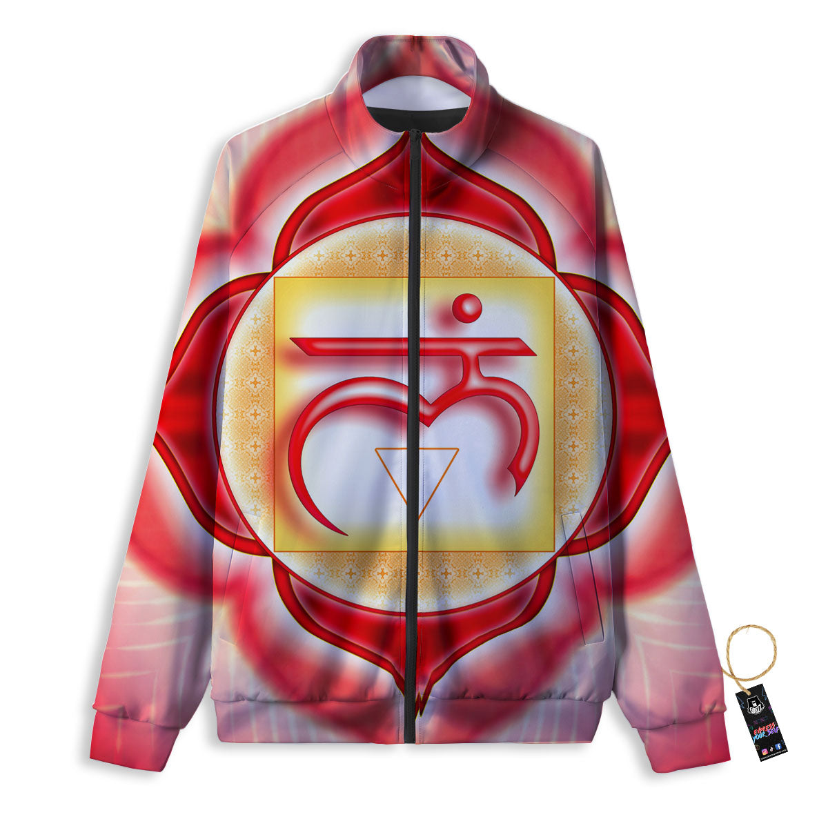 Mandala Muladhara Chakra Print Track Jacket-grizzshop