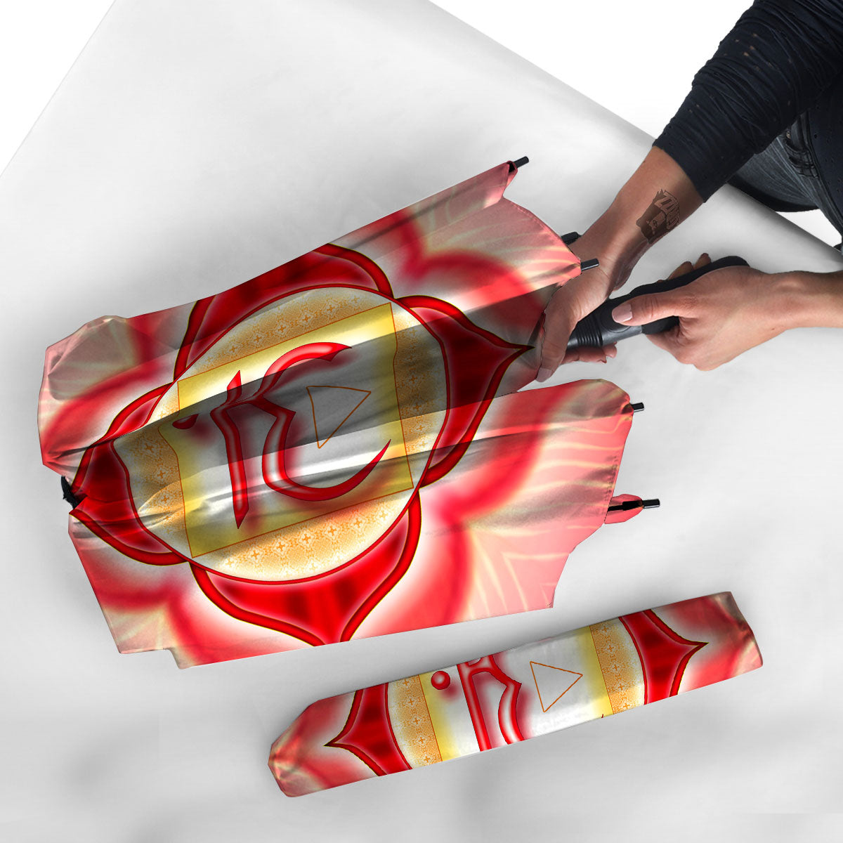 Mandala Muladhara Chakra Print Umbrella-grizzshop