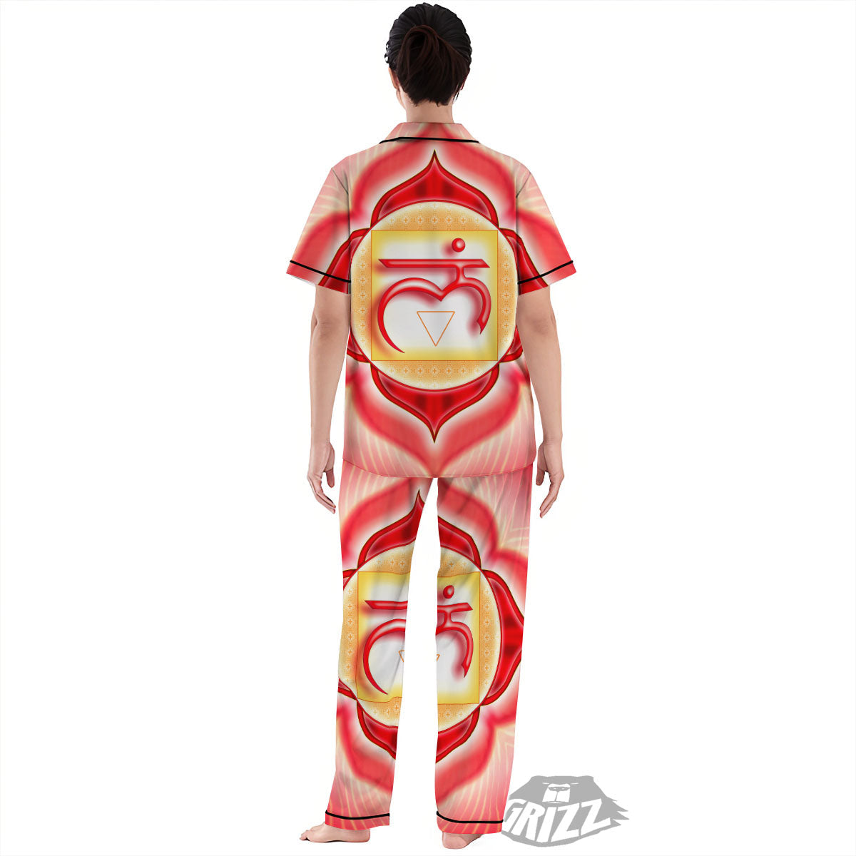 Mandala Muladhara Chakra Print Women's Pajamas Set-grizzshop