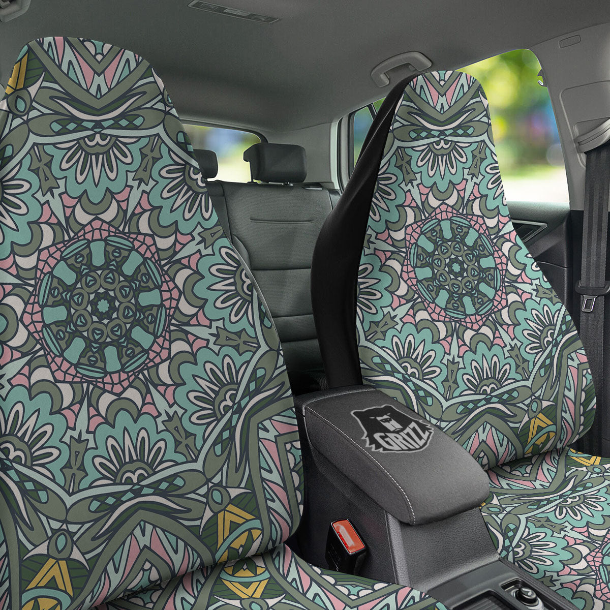 Mandala Ornament Pastel Print Car Seat Covers-grizzshop