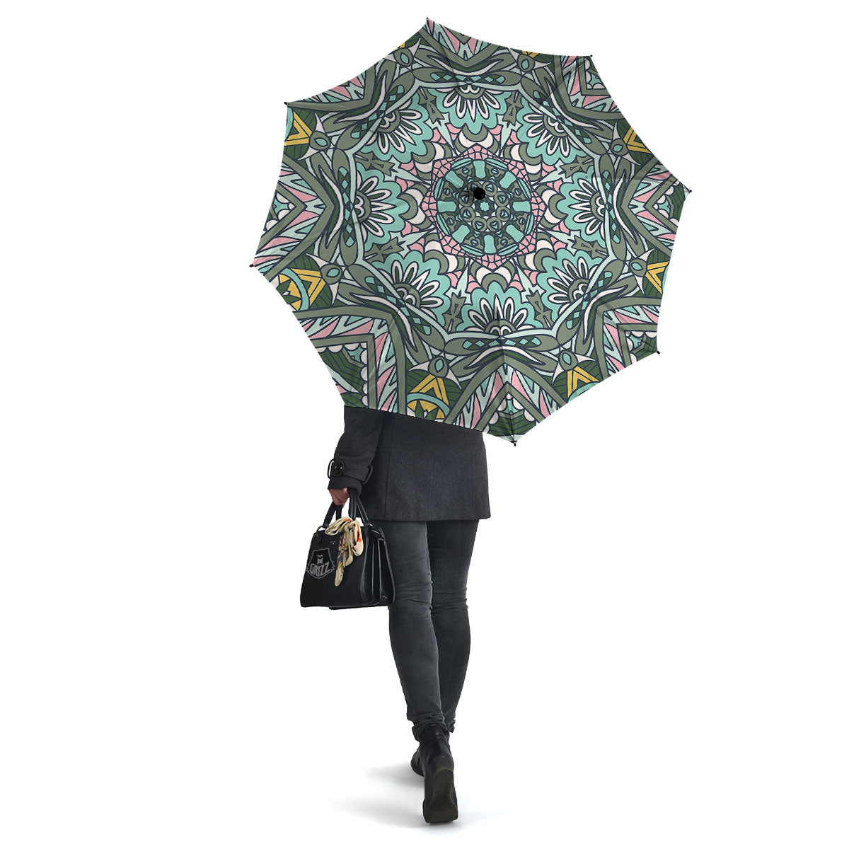 Mandala Ornament Pastel Print Umbrella-grizzshop