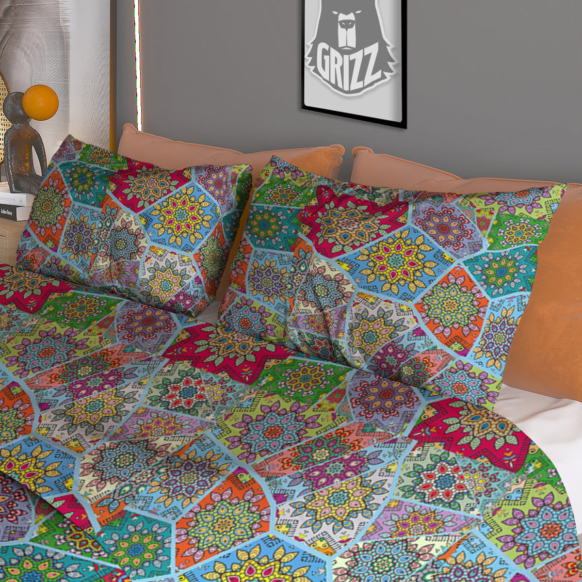 Libra Sign Black And Gold Print Duvet Cover Bedding Set
