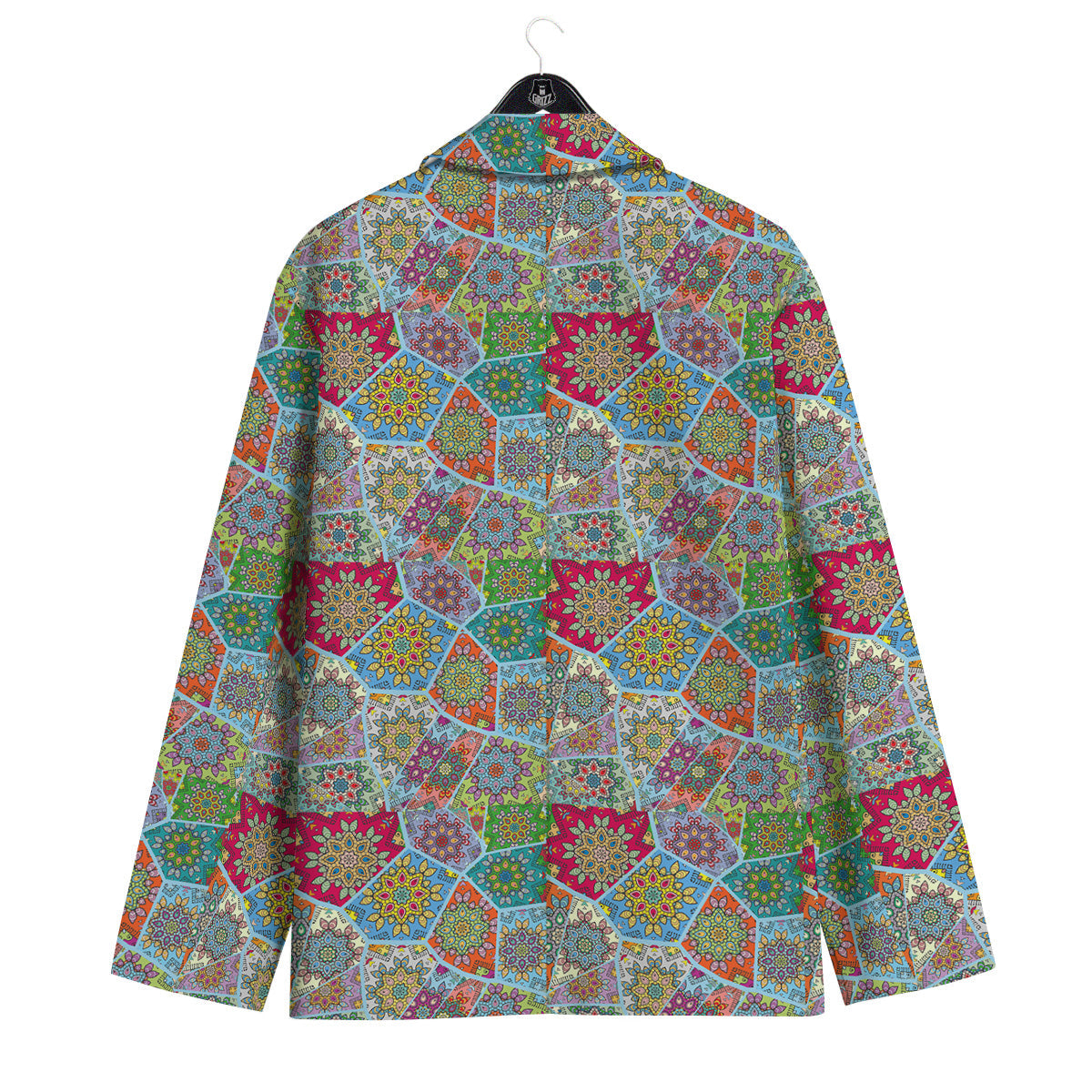 Mandala Patchwork Bohemian Indian Print Men's Sport Coat-grizzshop