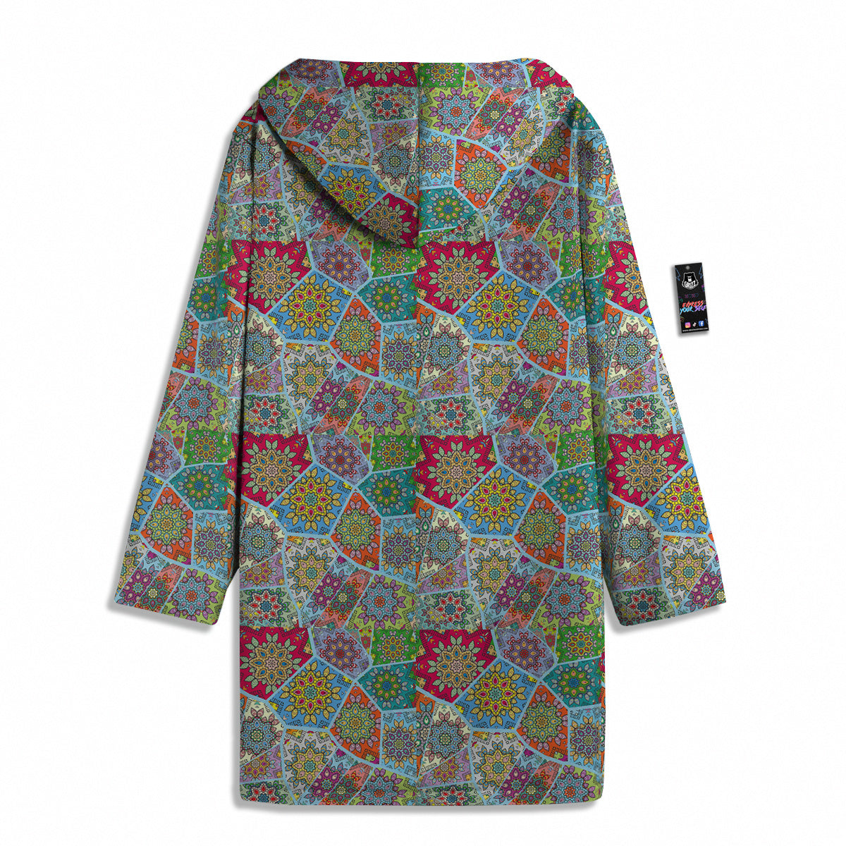 Mandala Patchwork Bohemian Indian Print Men's Windbreaker Jacket-grizzshop