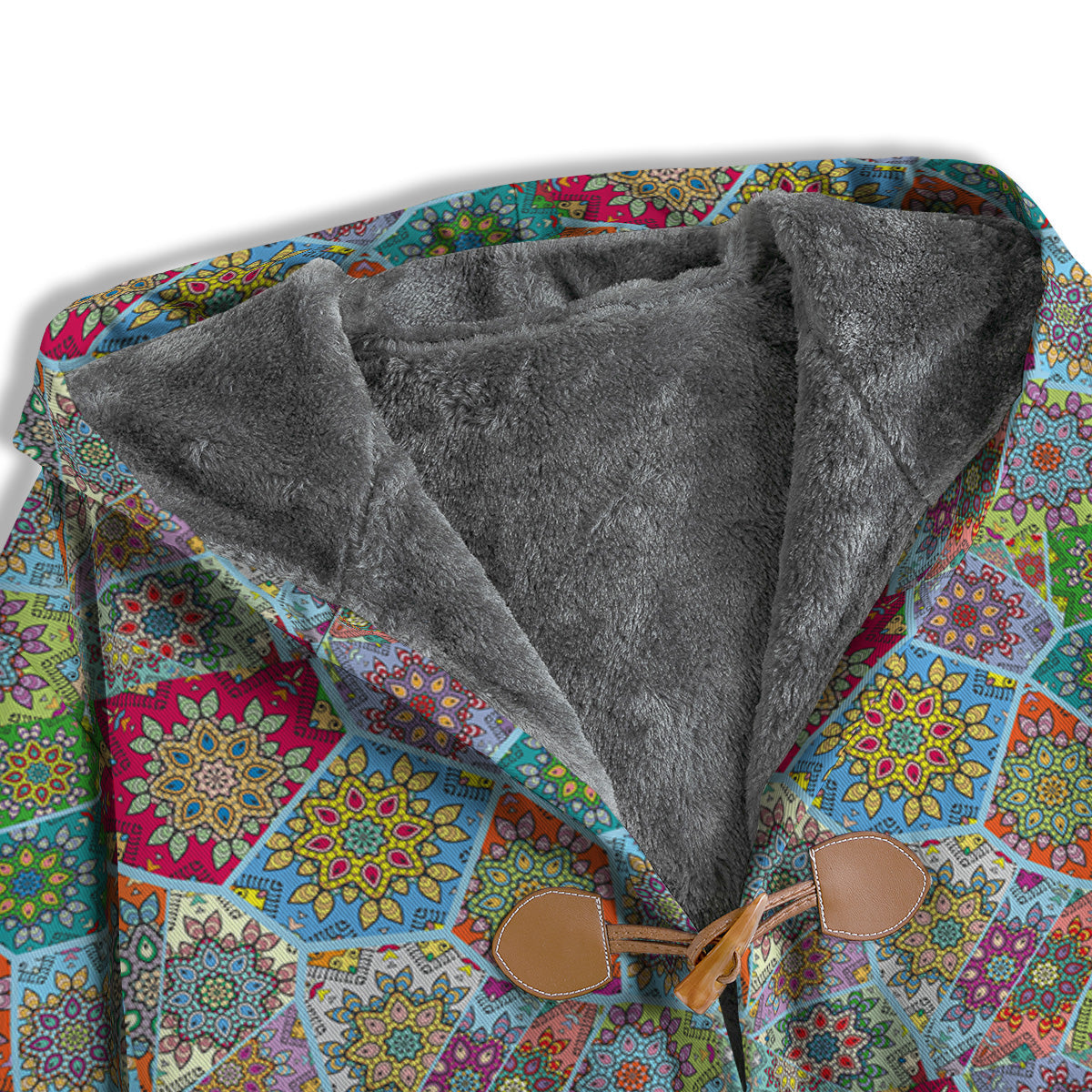 Mandala Patchwork Bohemian Indian Print Men's Windbreaker Jacket-grizzshop