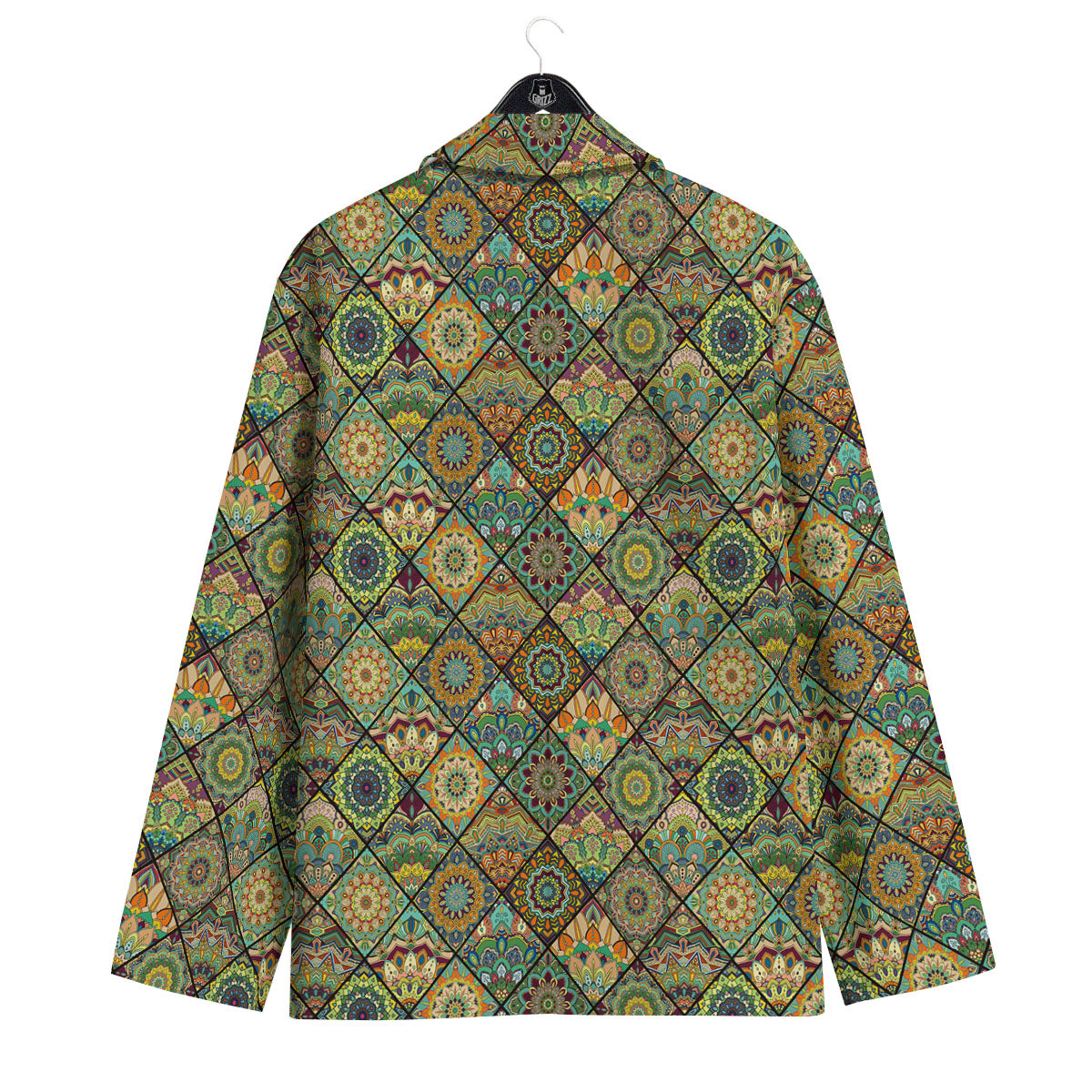 Mandala Patchwork Oval Bohemian Print Pattern Men's Sport Coat-grizzshop