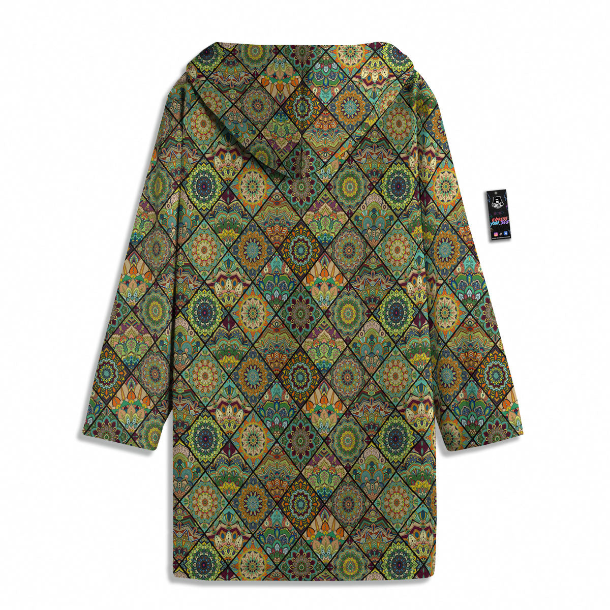 Mandala Patchwork Oval Bohemian Print Pattern Men's Windbreaker Jacket-grizzshop