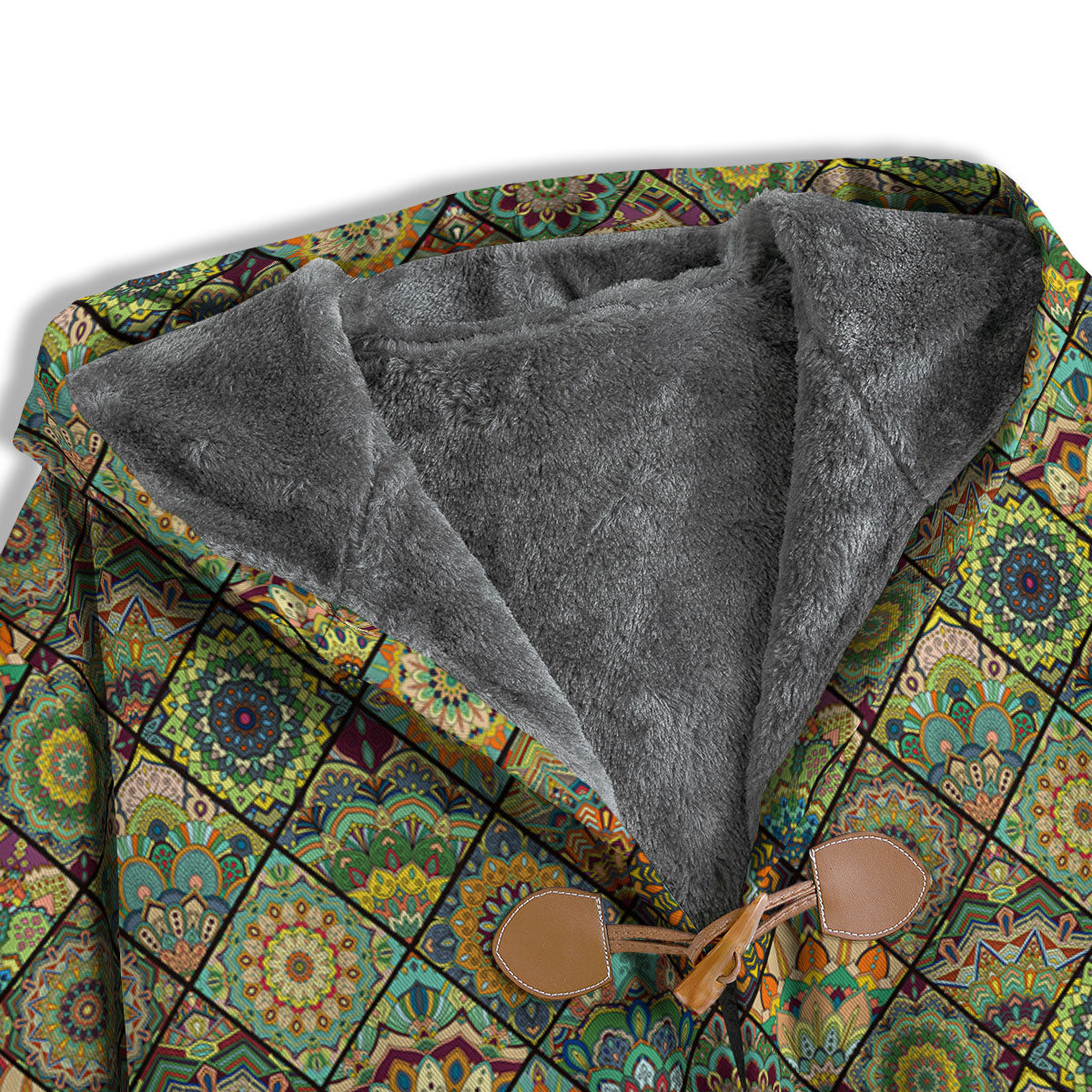 Mandala Patchwork Oval Bohemian Print Pattern Men's Windbreaker Jacket-grizzshop