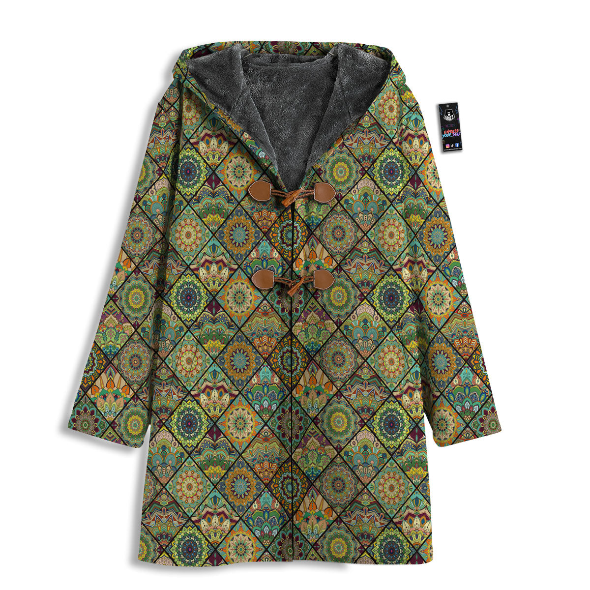 Mandala Patchwork Oval Bohemian Print Pattern Men's Windbreaker Jacket-grizzshop