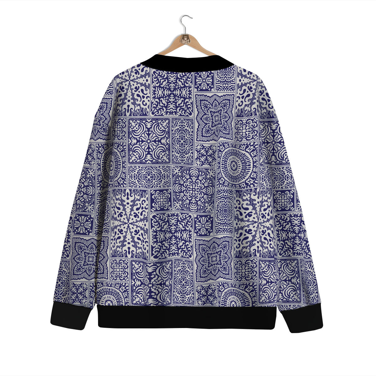 Mandala Patchwork Square Bohemian Print Pattern Cardigan-grizzshop