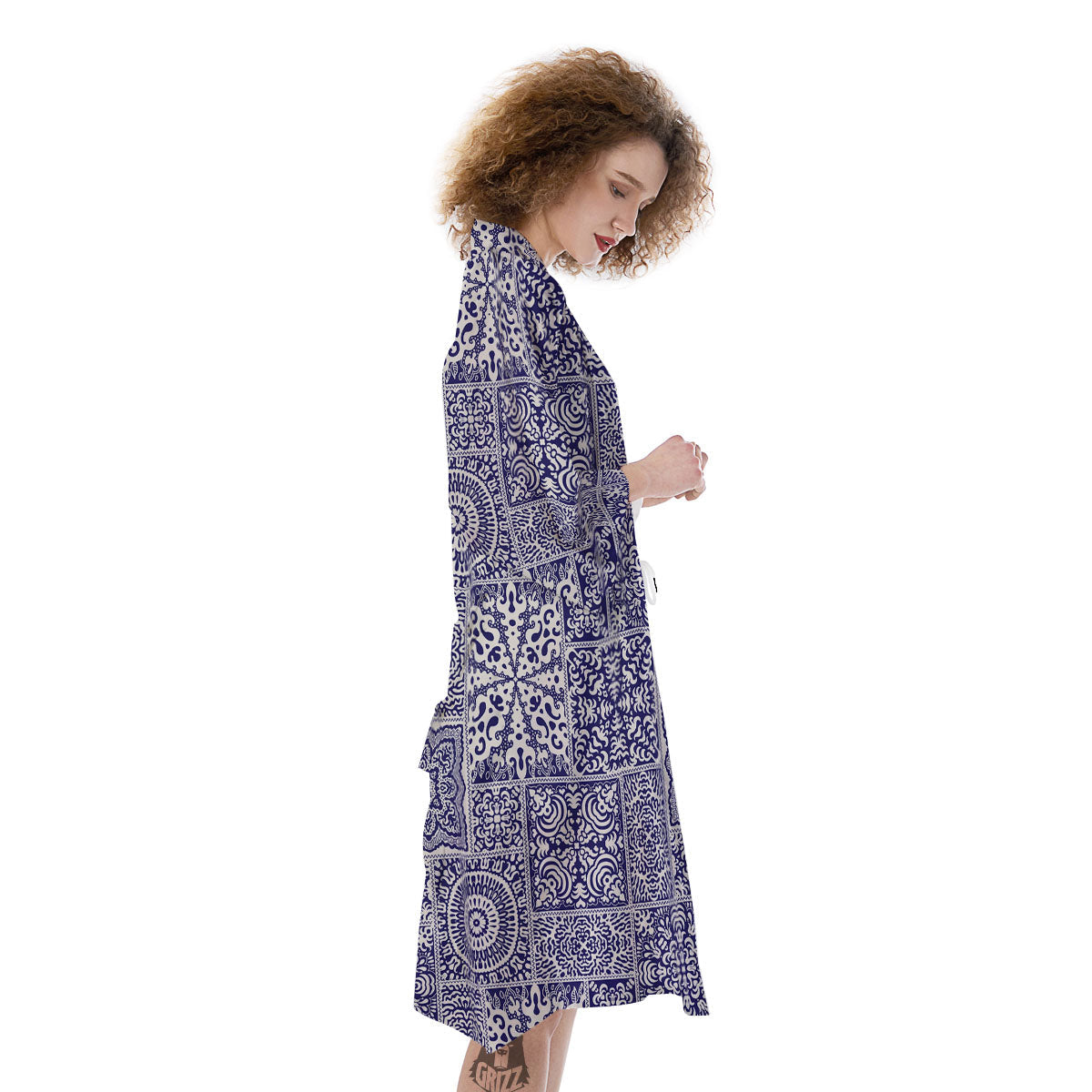 Mandala Patchwork Square Bohemian Print Pattern Kimono-grizzshop