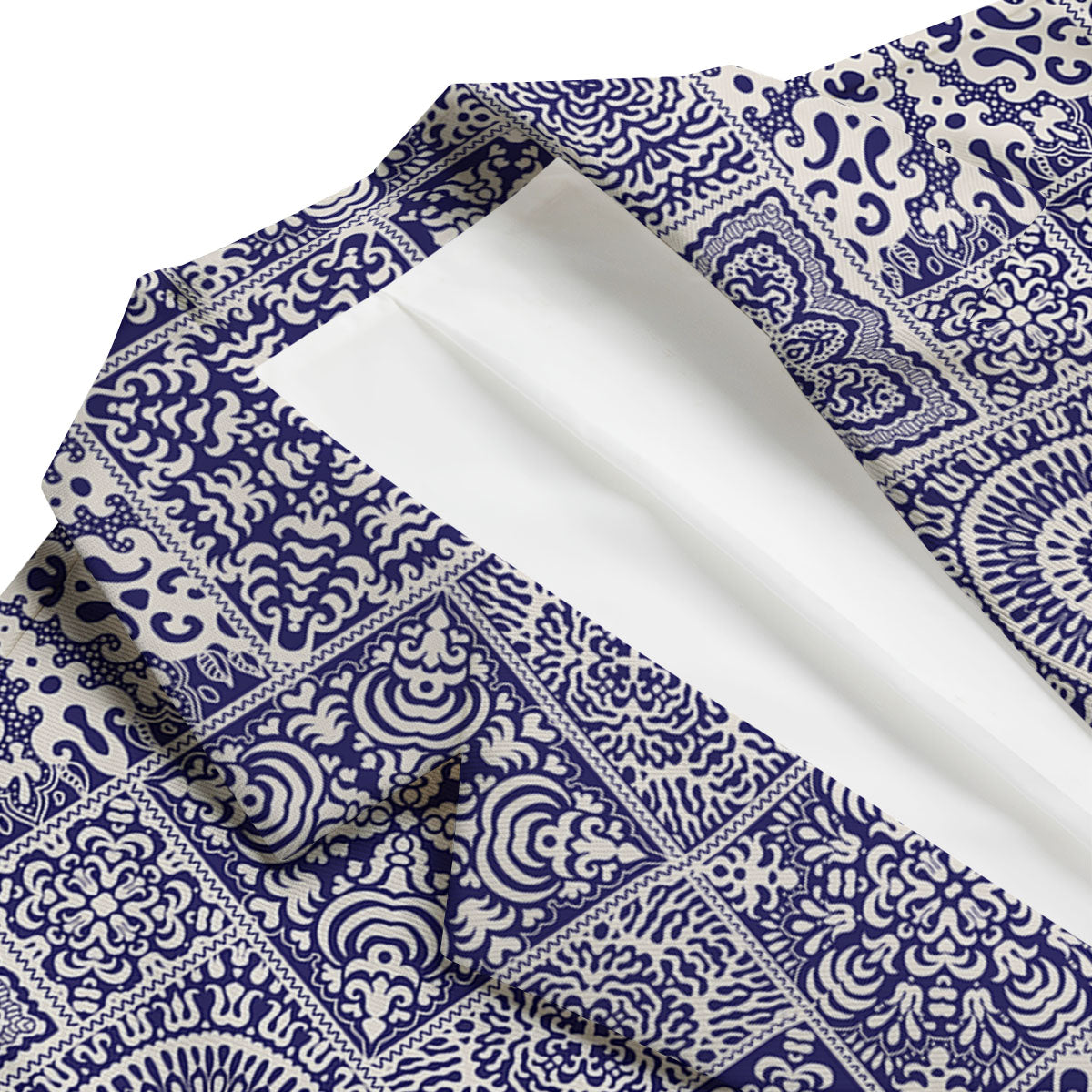 Mandala Patchwork Square Bohemian Print Pattern Men's Blazer-grizzshop