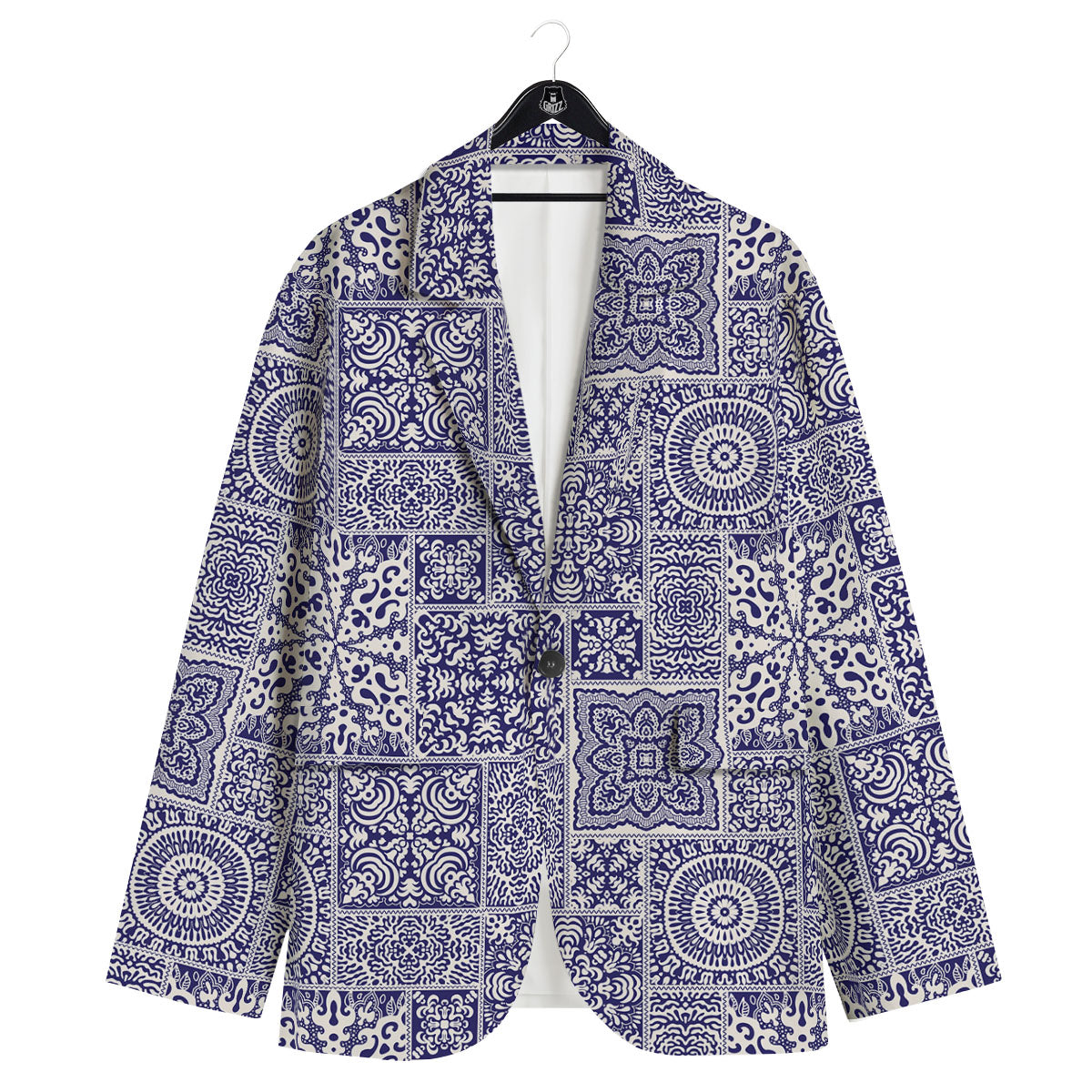 Mandala Patchwork Square Bohemian Print Pattern Men's Sport Coat-grizzshop