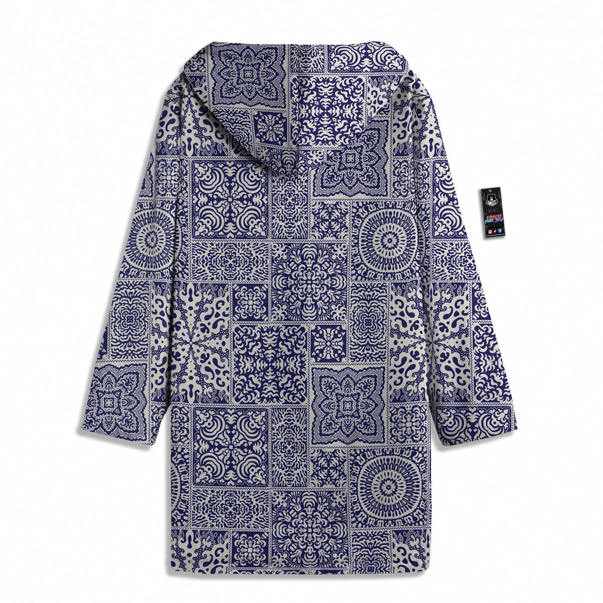 Mandala Patchwork Square Bohemian Print Pattern Men's Windbreaker Jacket-grizzshop