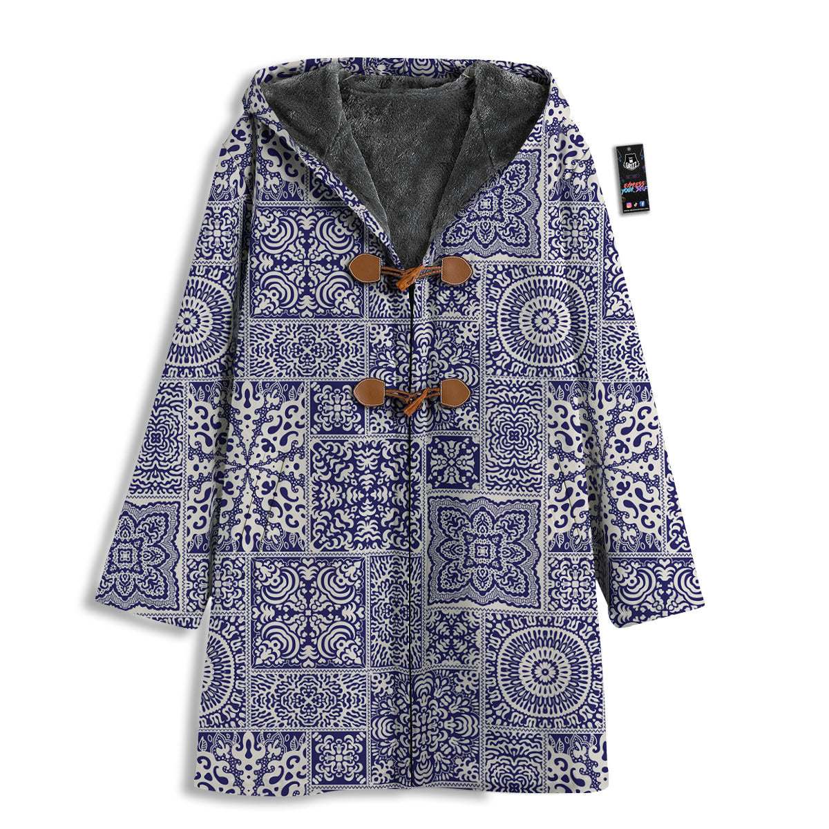 Mandala Patchwork Square Bohemian Print Pattern Men's Windbreaker Jacket-grizzshop