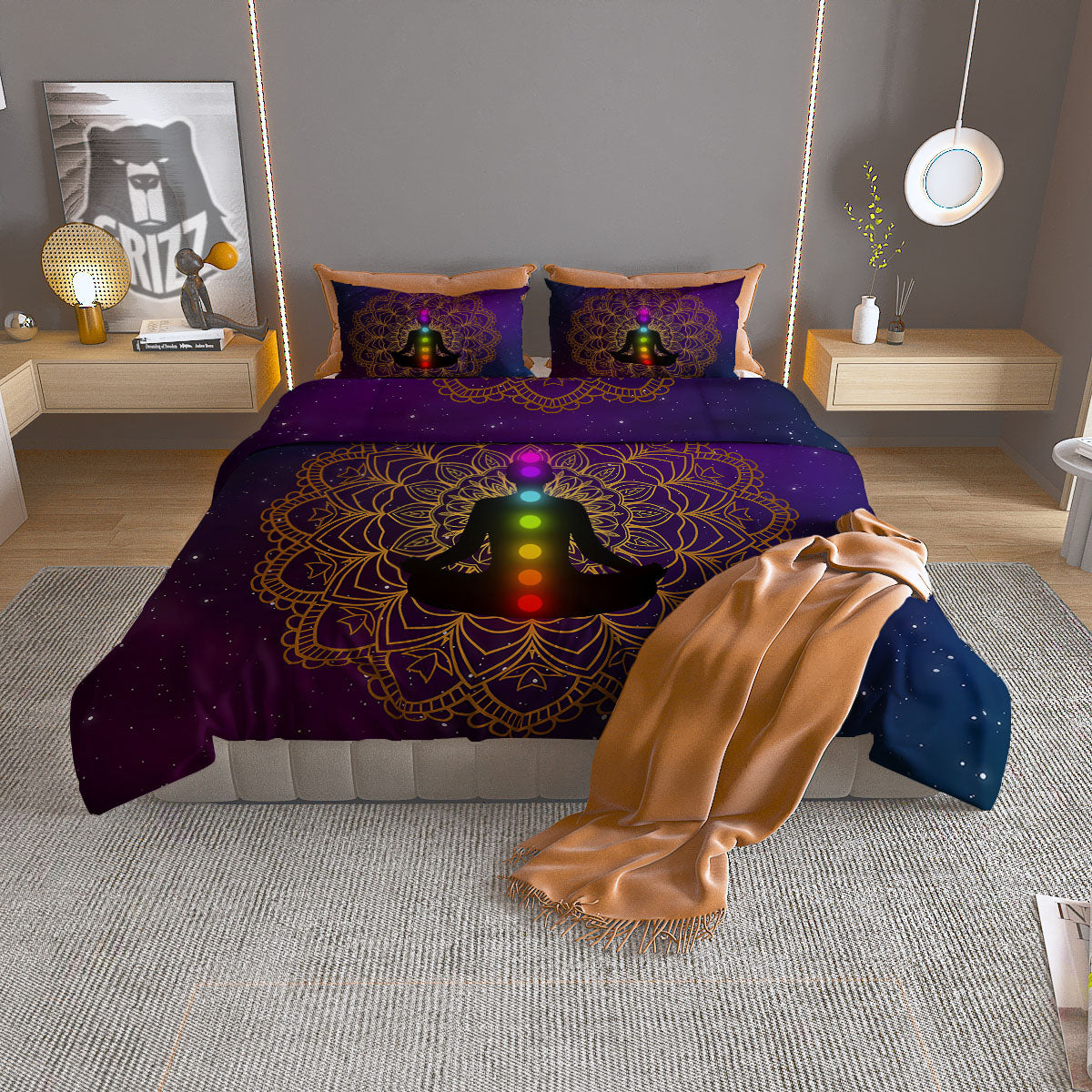 Mask Welding Print Pattern Duvet Cover Bedding Set