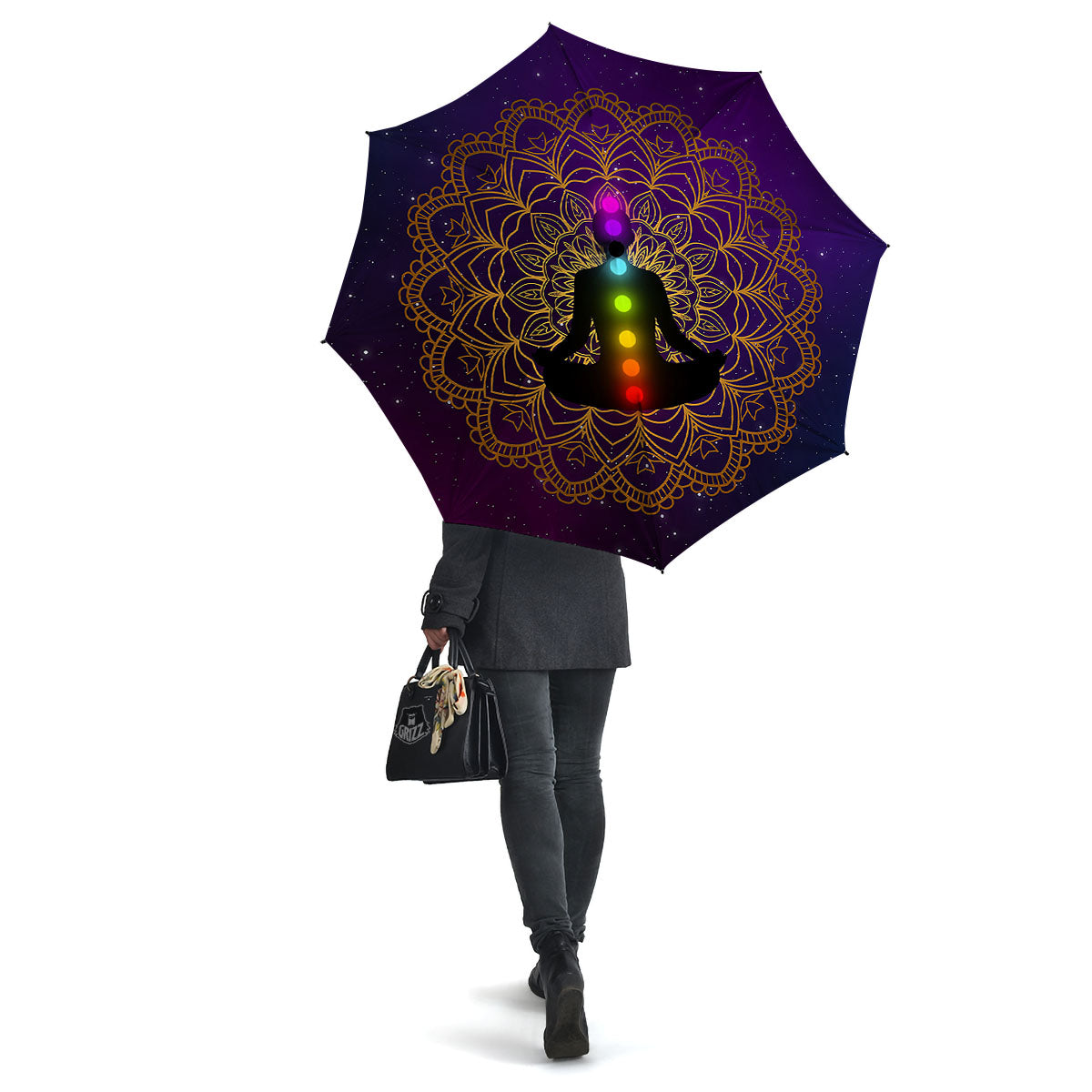 Mandala Seven Chakras Print Umbrella-grizzshop