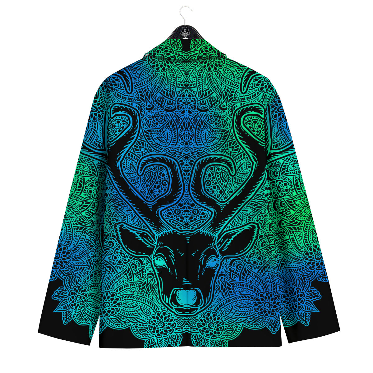 Mandala Spiritual Deer Print Men's Sport Coat-grizzshop