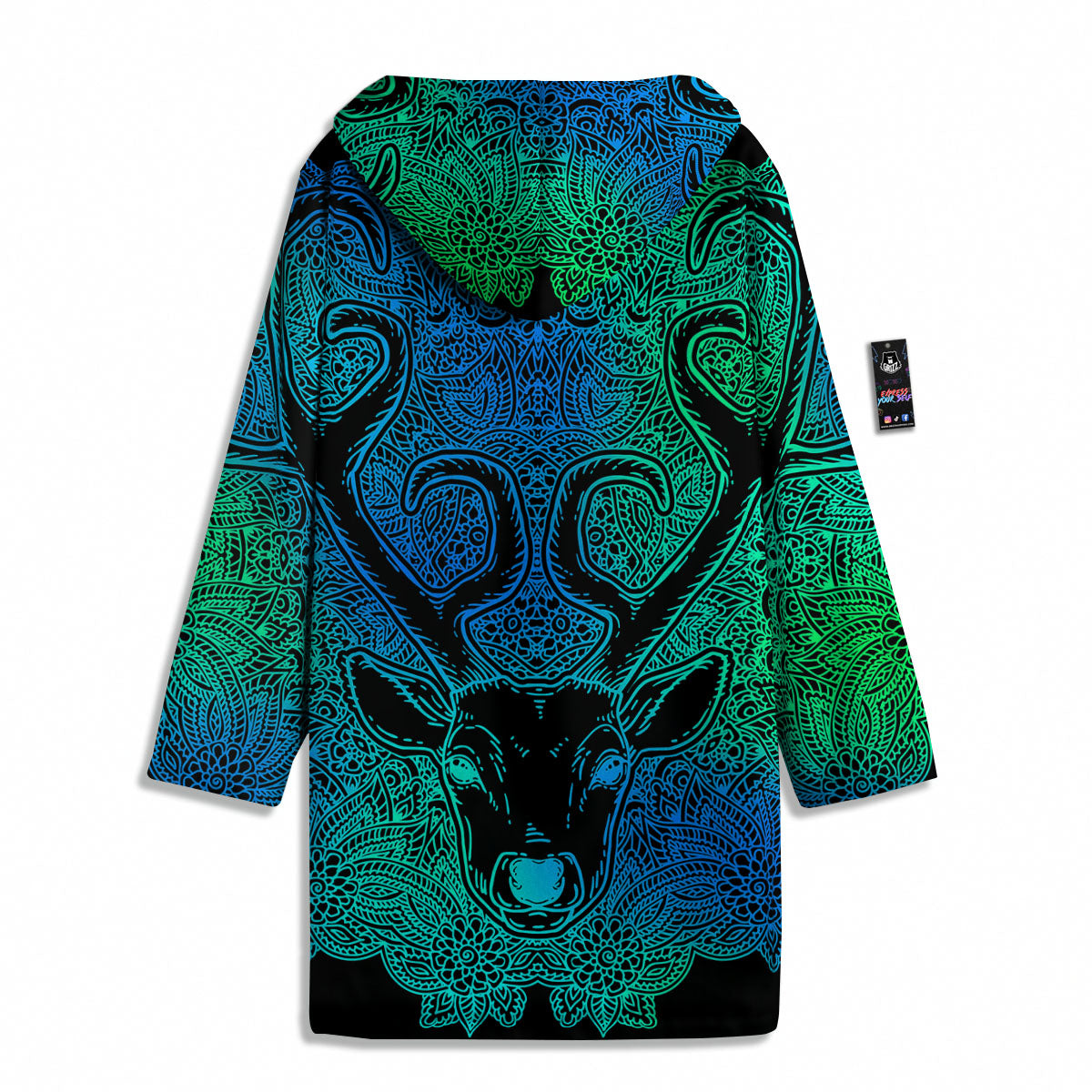 Mandala Spiritual Deer Print Men's Windbreaker Jacket-grizzshop