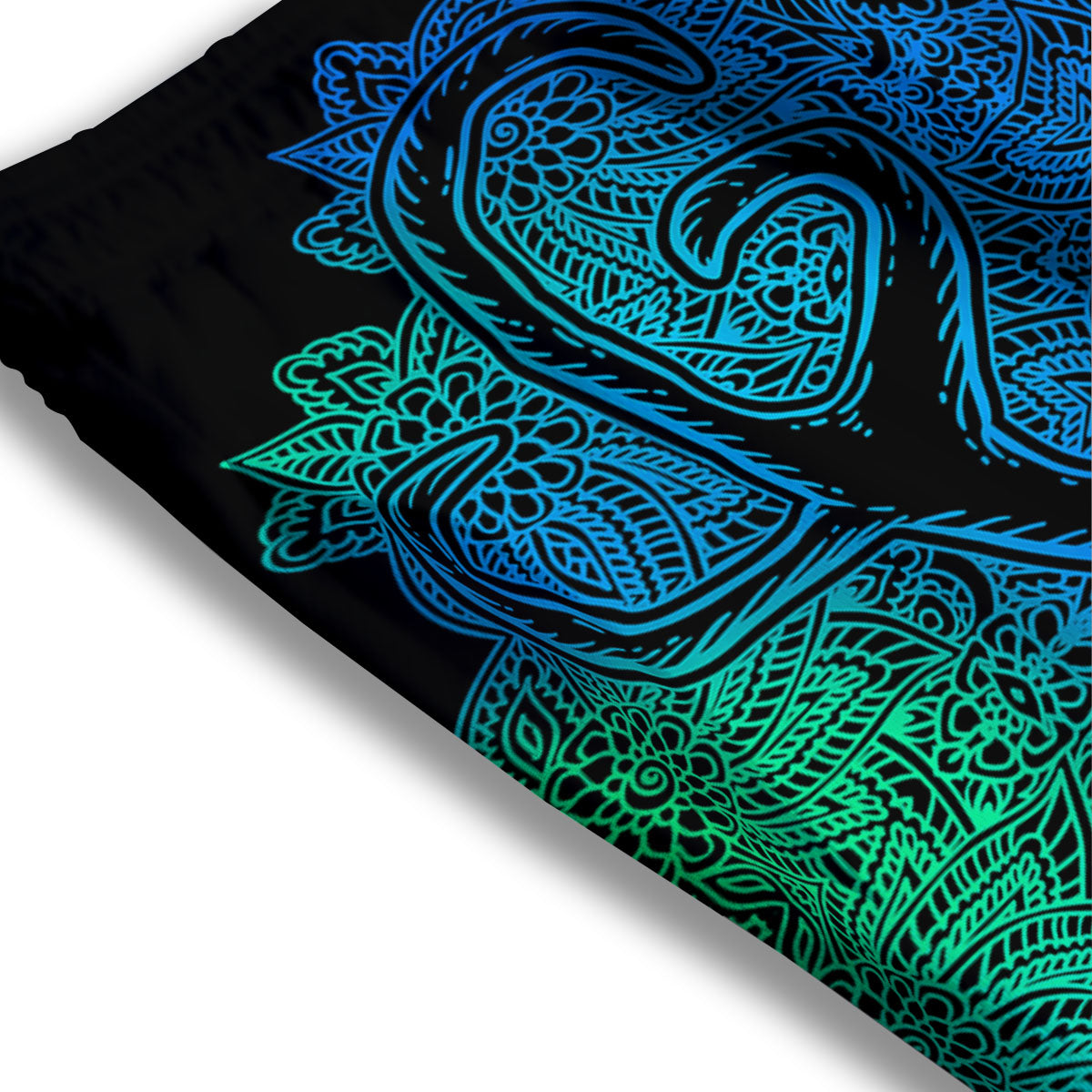 Mandala Spiritual Deer Print Mesh Shorts