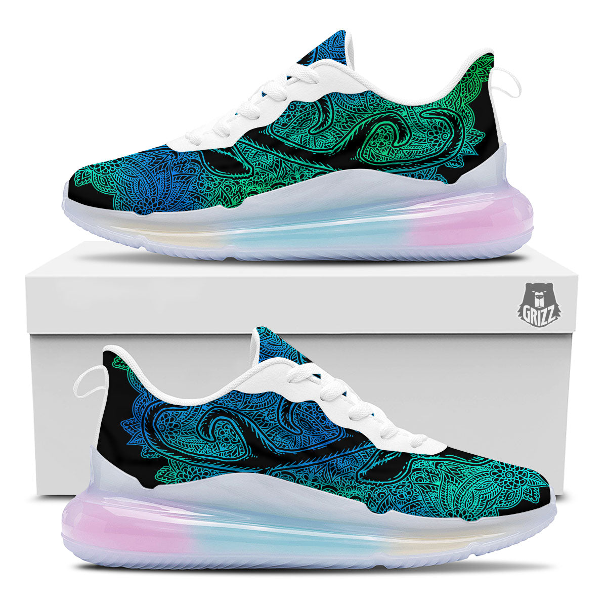 Mandala Spiritual Deer Print Running Sneakers-grizzshop