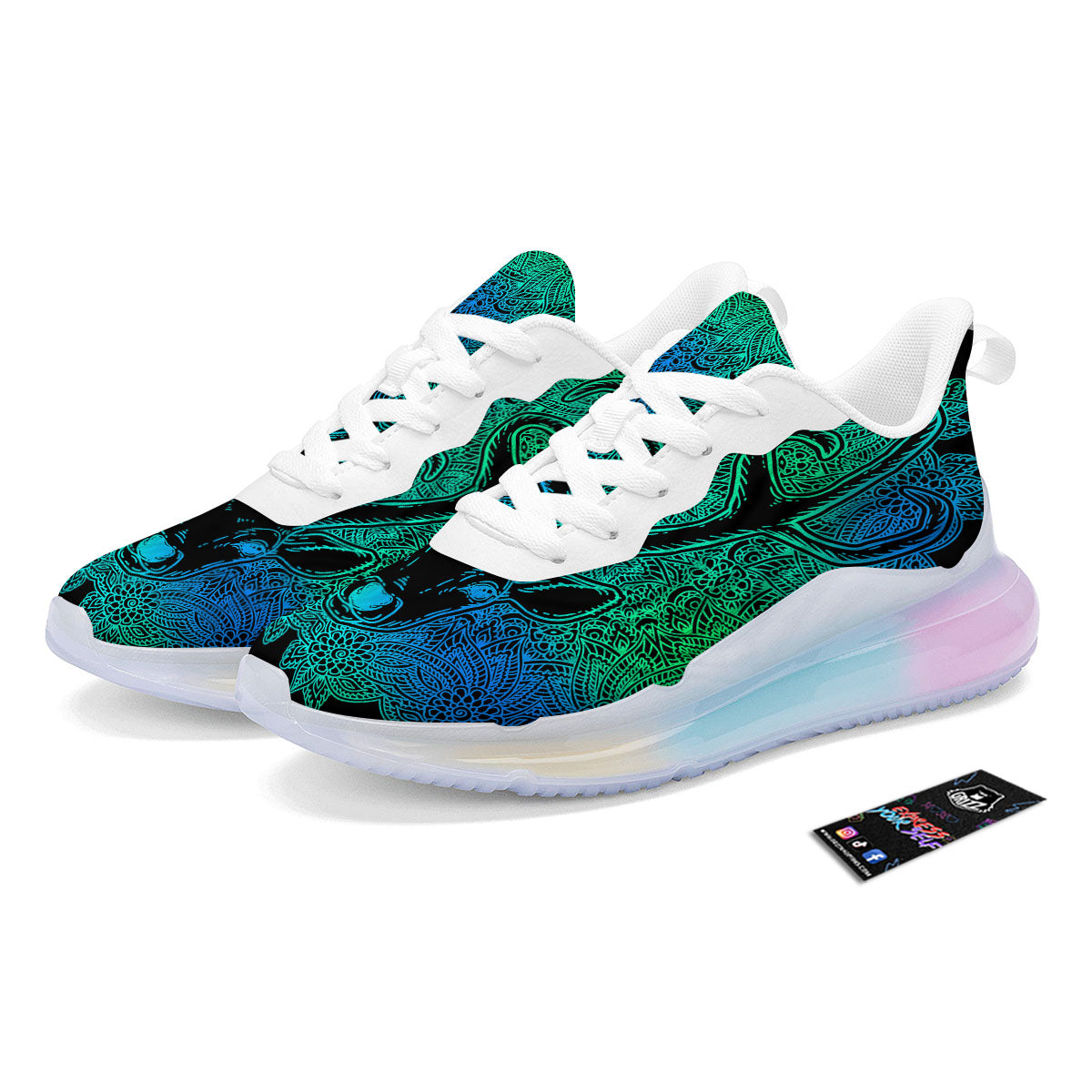 Mandala Spiritual Deer Print Running Sneakers-grizzshop