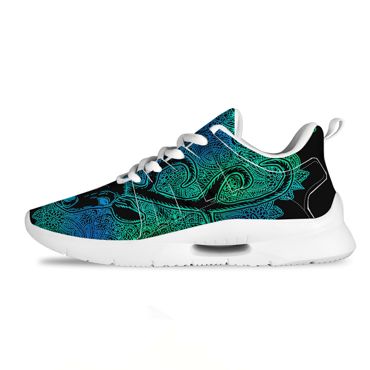 Mandala Spiritual Deer Print Tennis Shoes-grizzshop