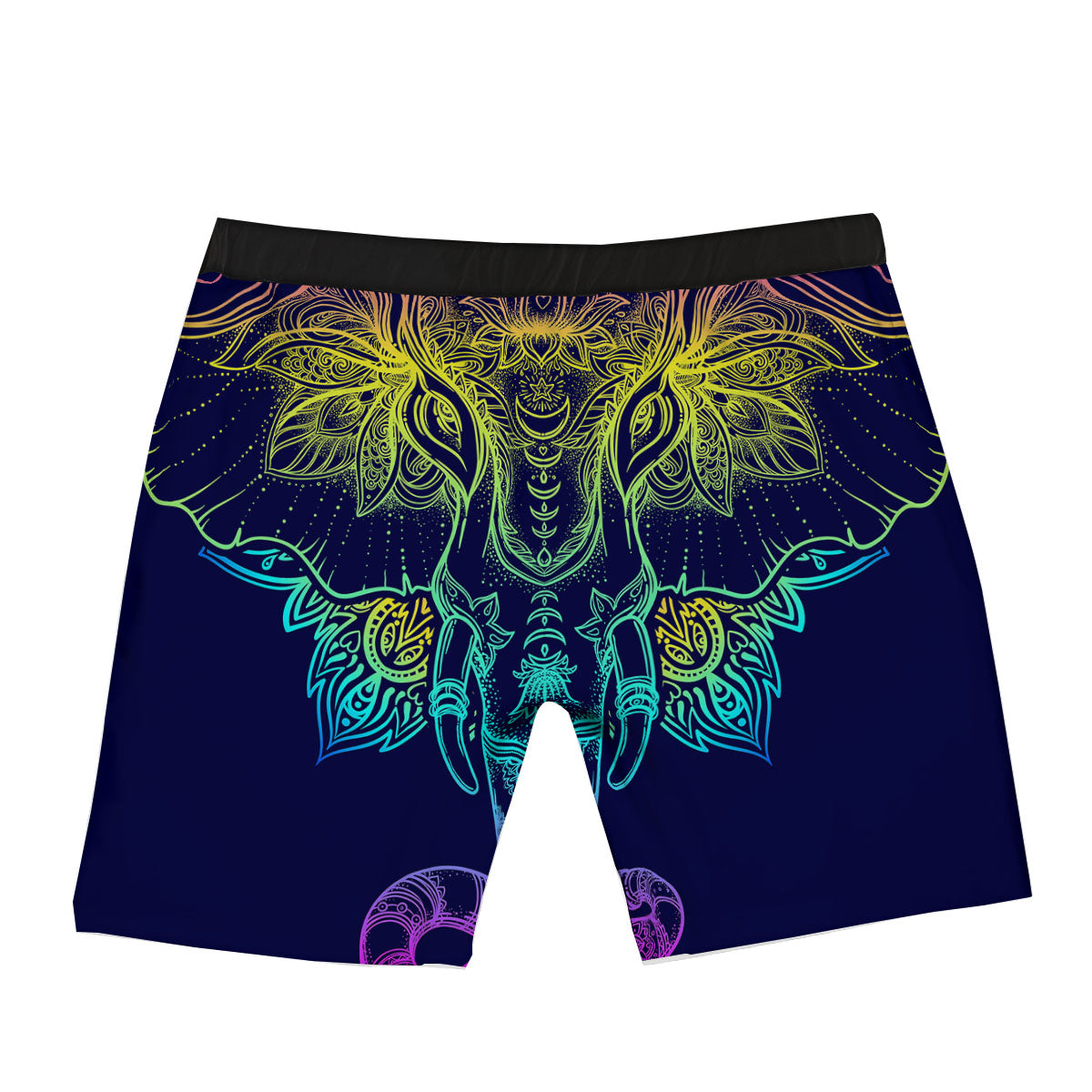 Mandala Spiritual Elephant Print Boxer Briefs-grizzshop