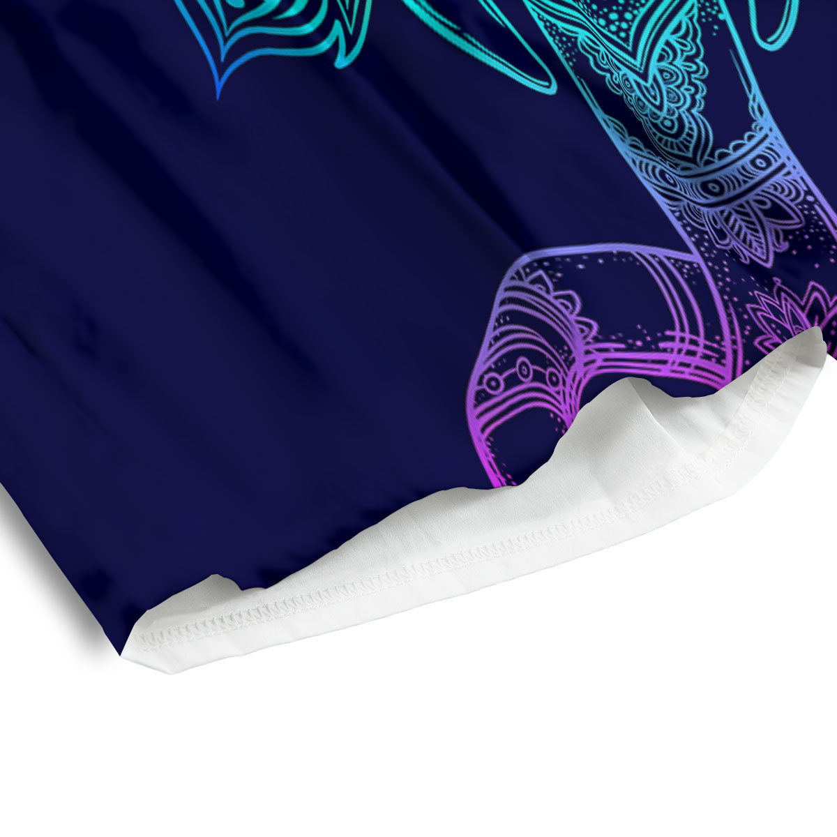 Mandala Spiritual Elephant Print Men's Athletic Shorts