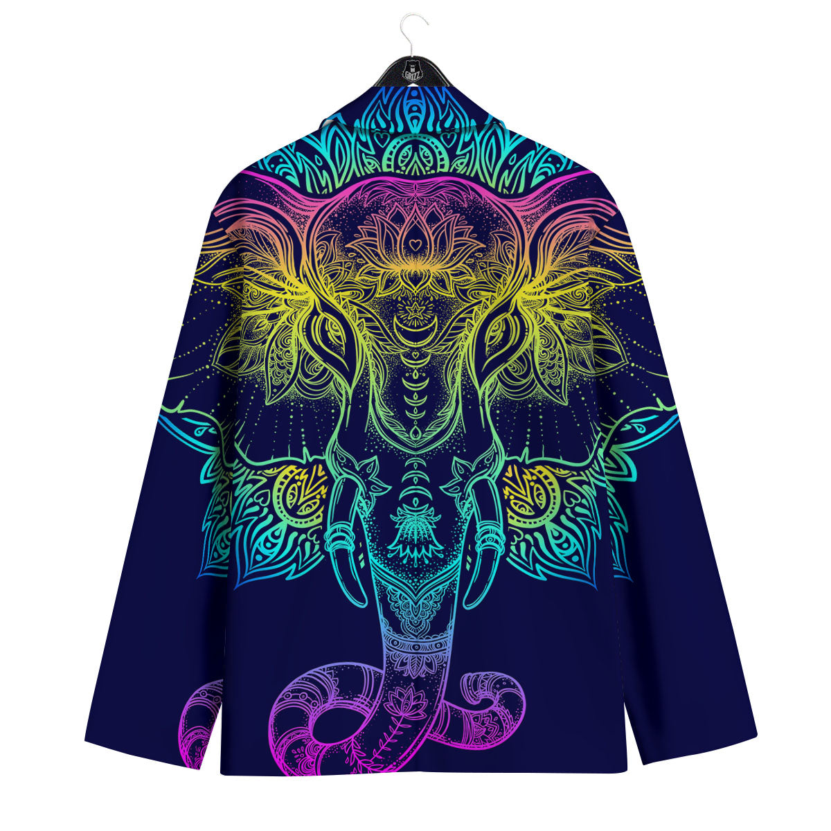 Mandala Spiritual Elephant Print Men's Sport Coat-grizzshop